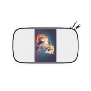 Cute Unicorn With Long Colorful Mane Dark Background Generative Ai Passport Wallet