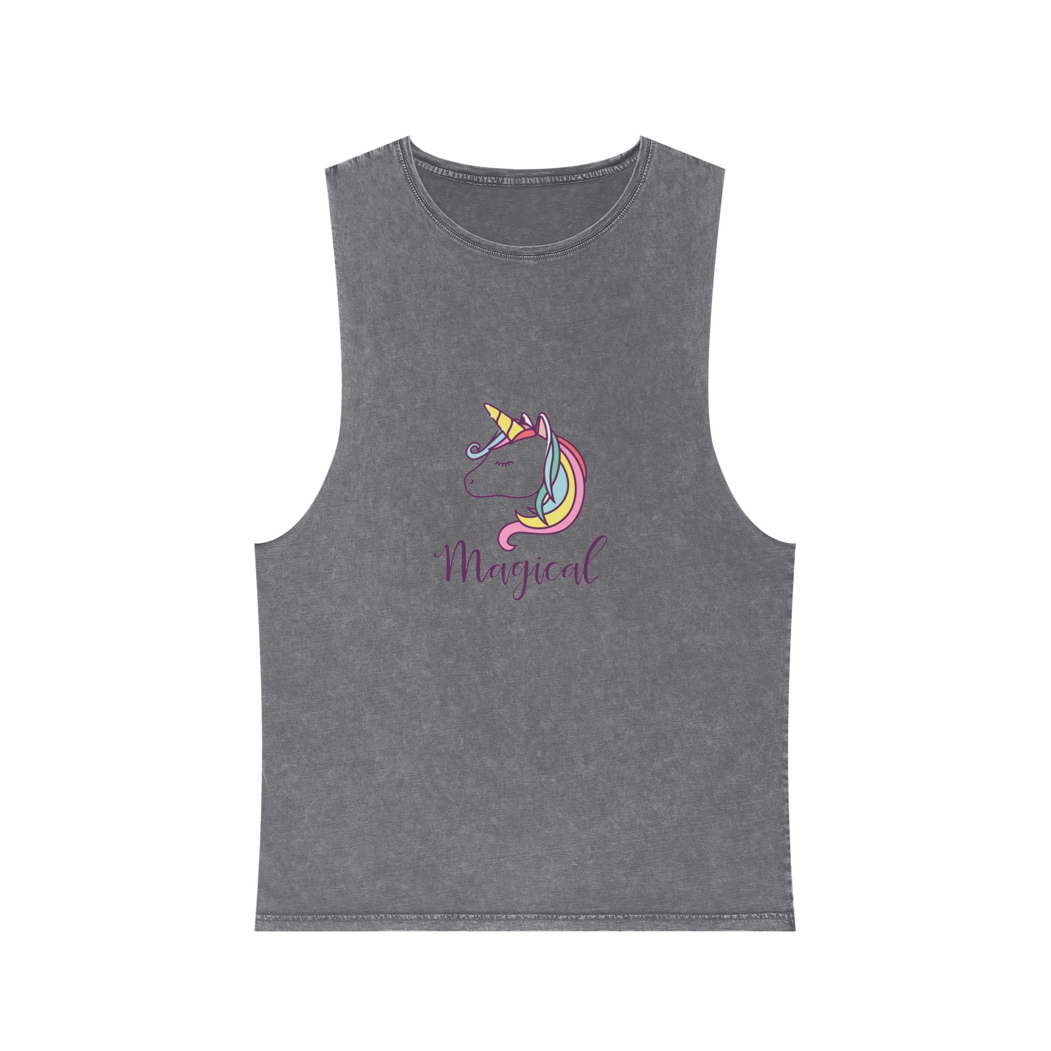 Onh2i80 Unisex Stonewash Tank Top - Image 9