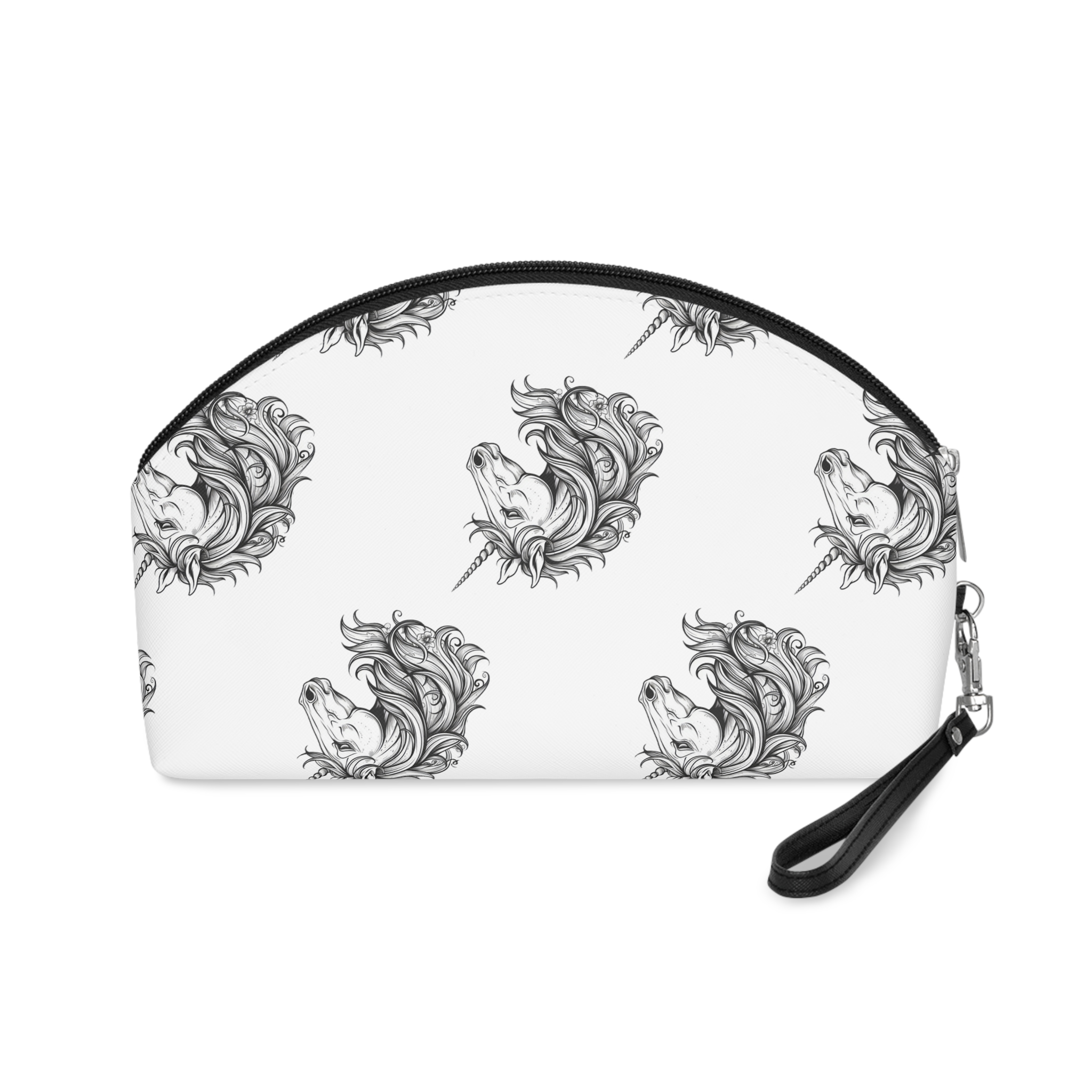 Cute Unicorn Animation Line Drawing Black White Create Greeting Cards Coloring Books Po Copy Makeup Bag - Image 2
