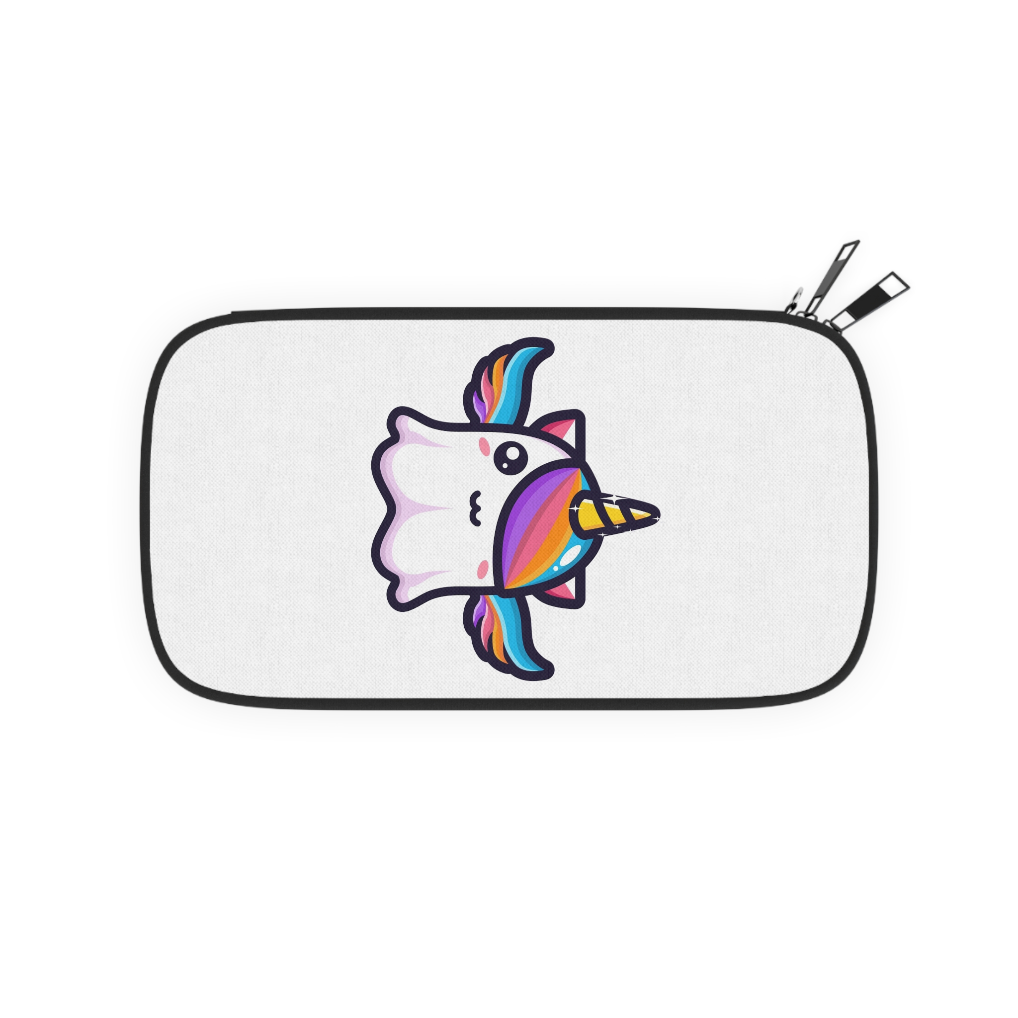 Cute Unicorn Ghost Character Design Passport Wallet