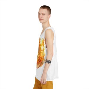 Unicorn With Yellow Mane Orange Orange Flames Mens Tank Aop