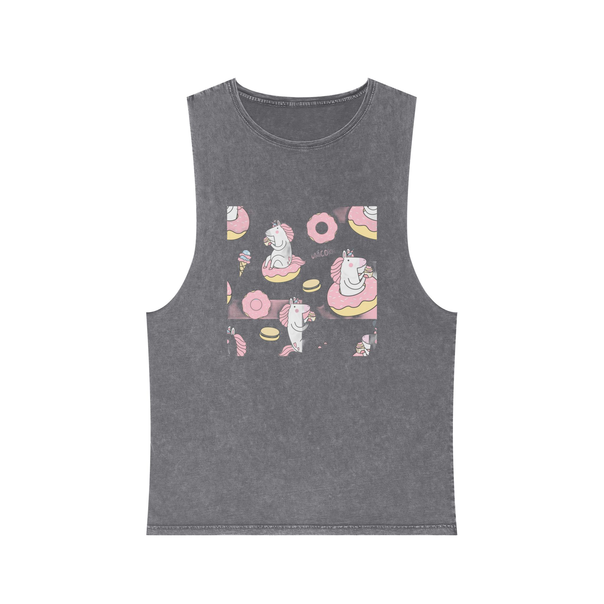 Unicorn V140 Unisex Stonewash Tank Top - Image 9