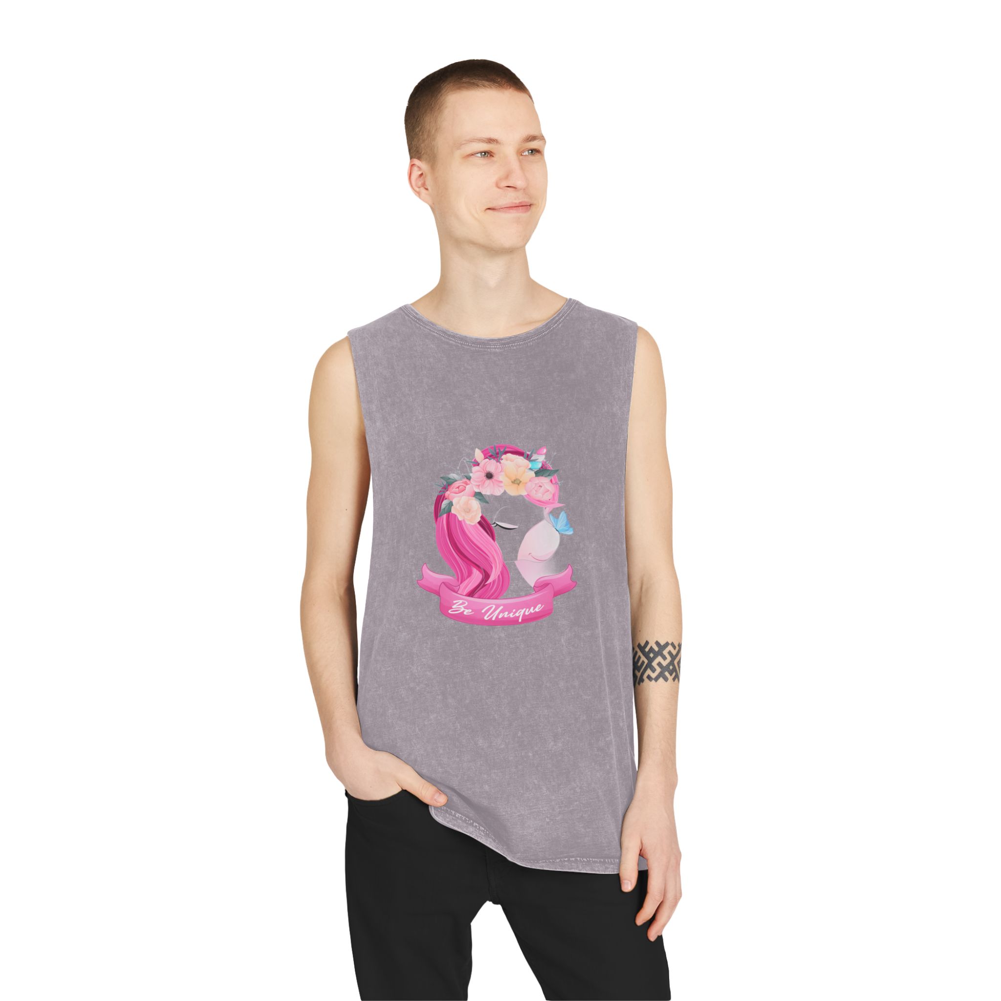 Unicorn V495 Unisex Stonewash Tank Top - Image 19