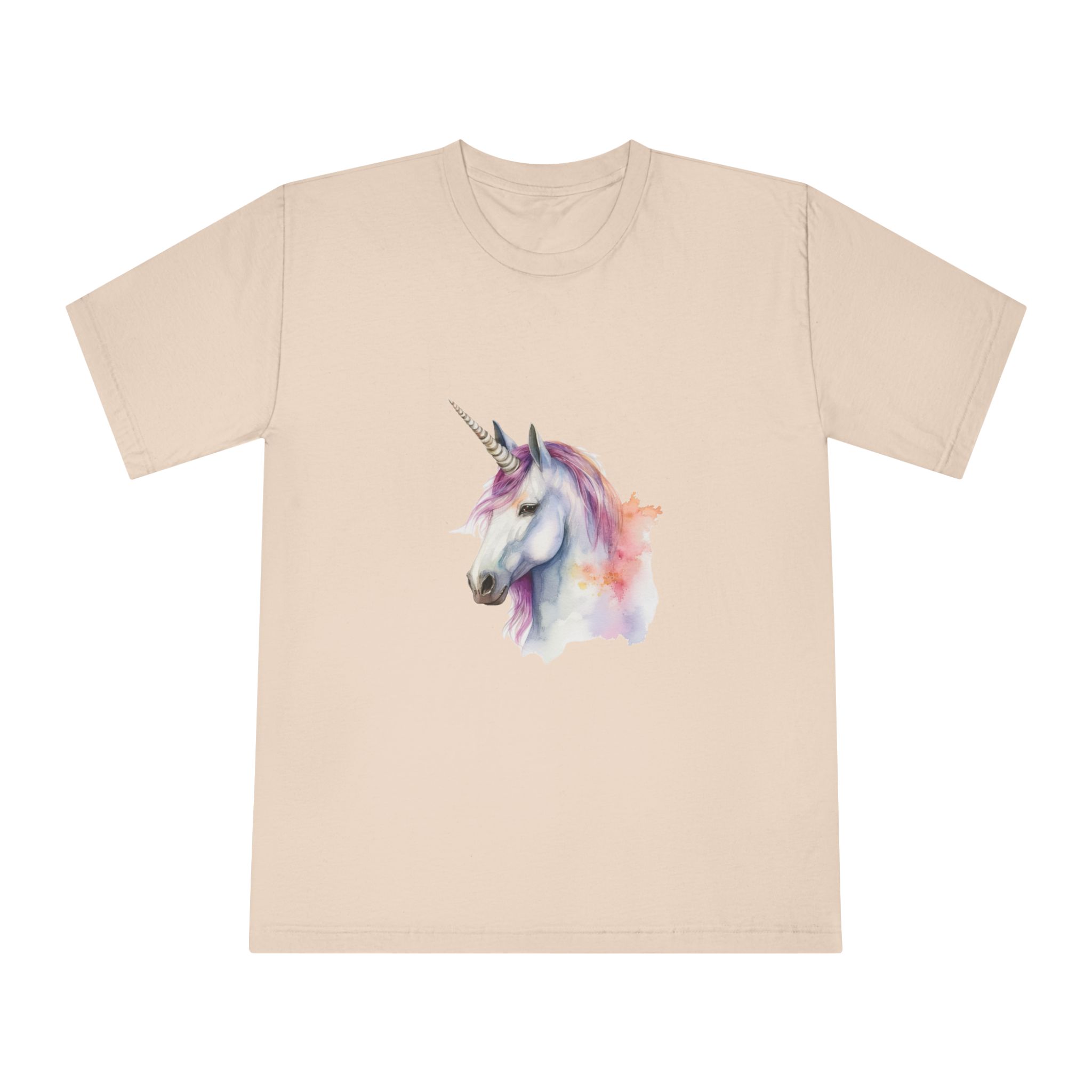 Unicorn With Purple Mane Pink Horn Unisex Classic Crewneck T Shirt - Image 9