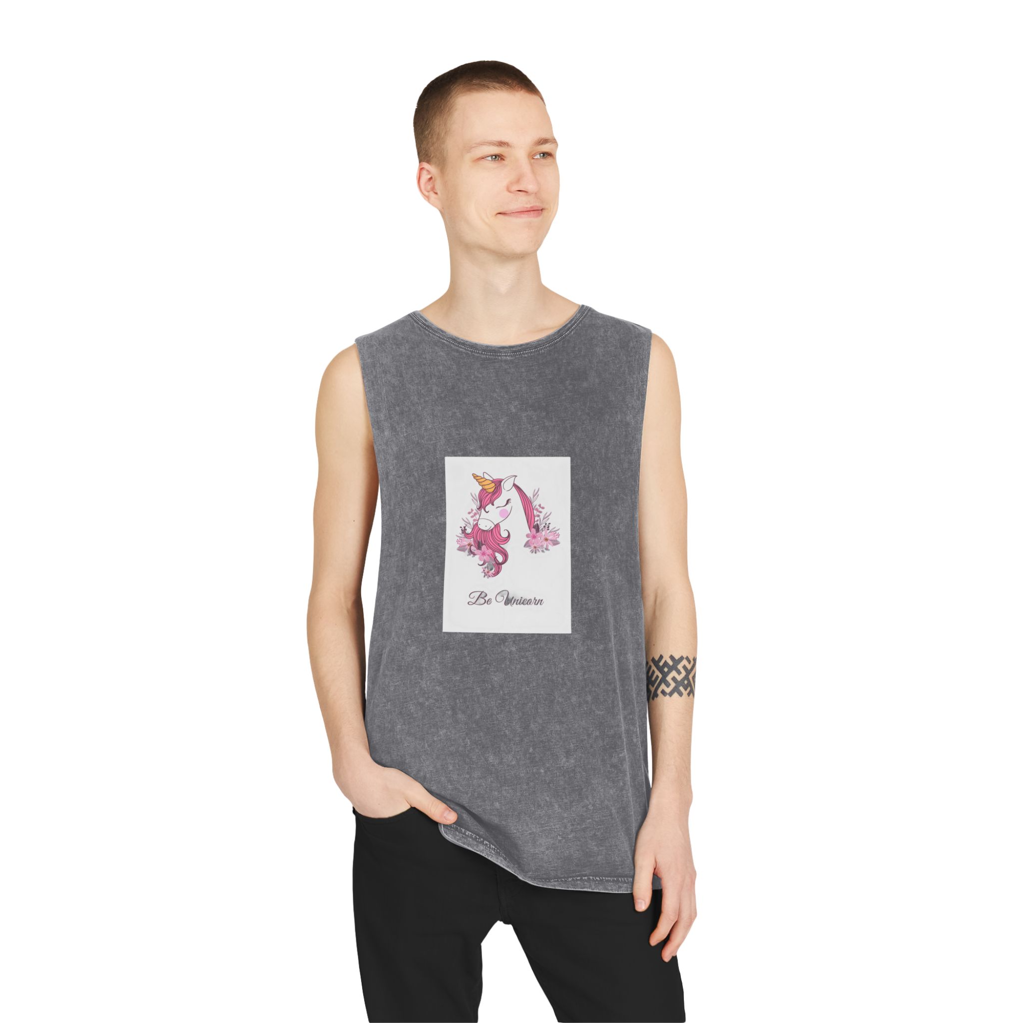 Unicorn V509 Unisex Stonewash Tank Top - Image 11
