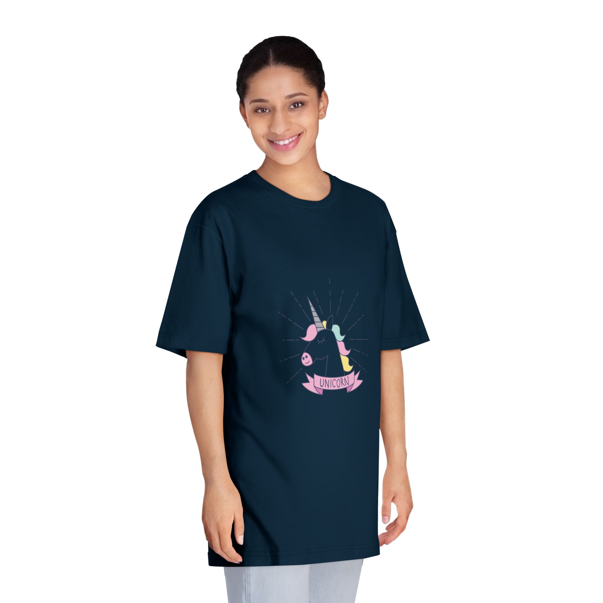Unicorn Symbol Isolated White Background Unisex Classic Crewneck T Shirt Product - Image 19