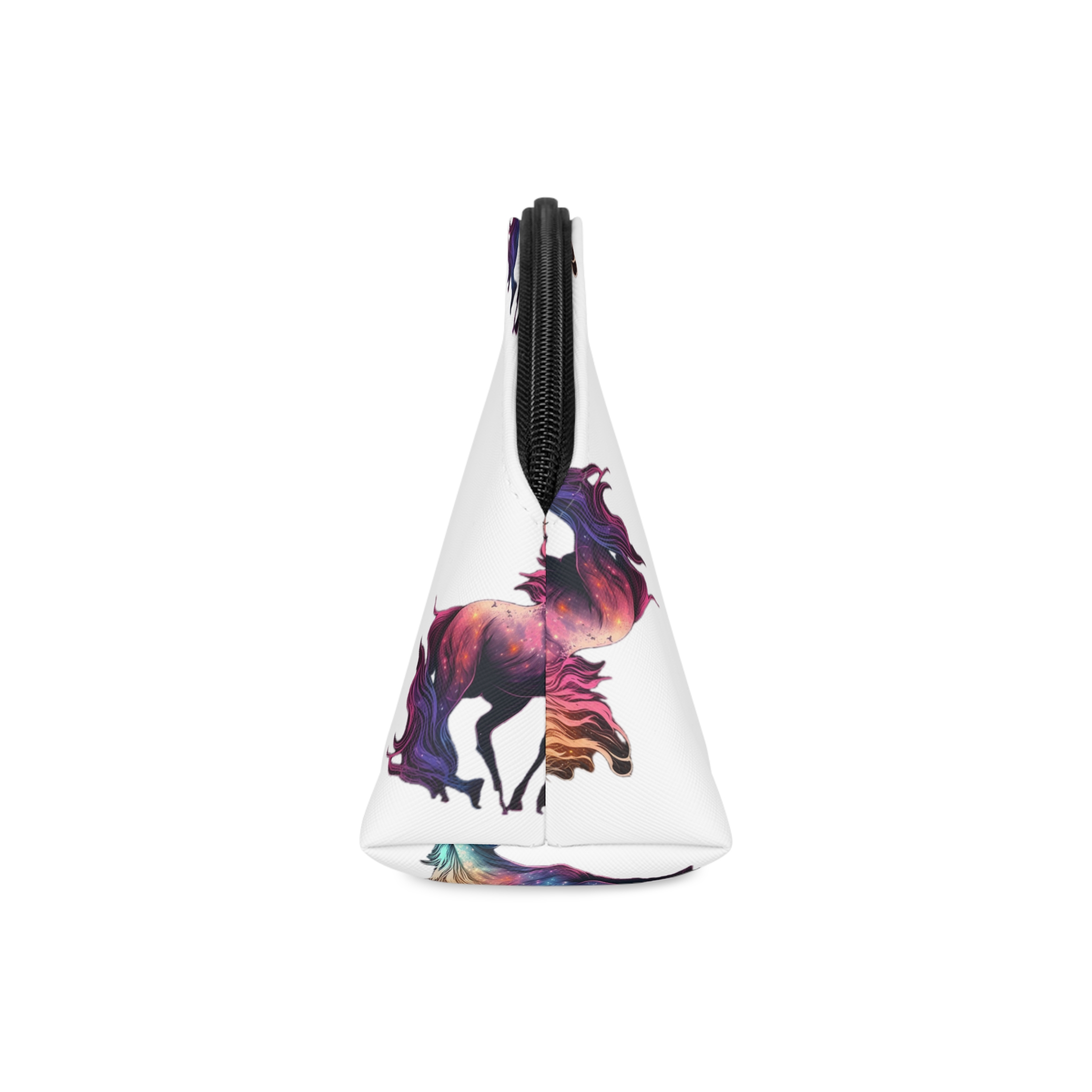 Unicorn With Colorful Mane Stars Background Generative Ai Makeup Bag - Image 4