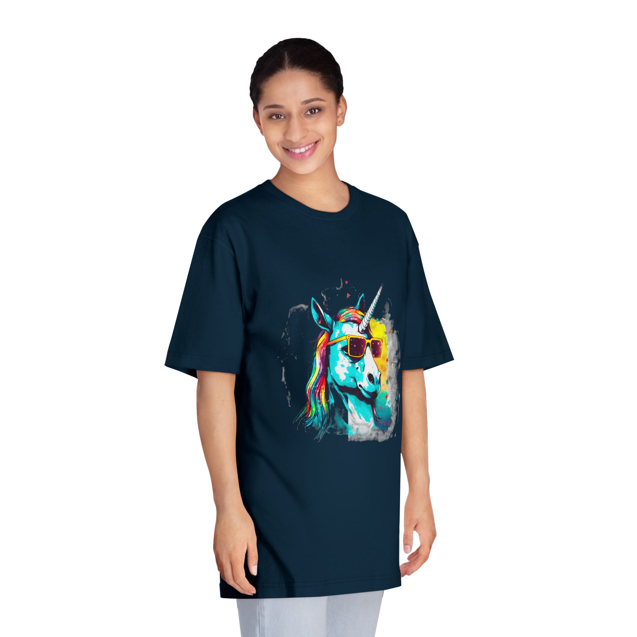 Cute Cartoon Baby Unicorn Isolated Transparent Background Ideal Tshirt Prints Stickers Mugs Unisex Classic Crewneck T Shirt - Image 19