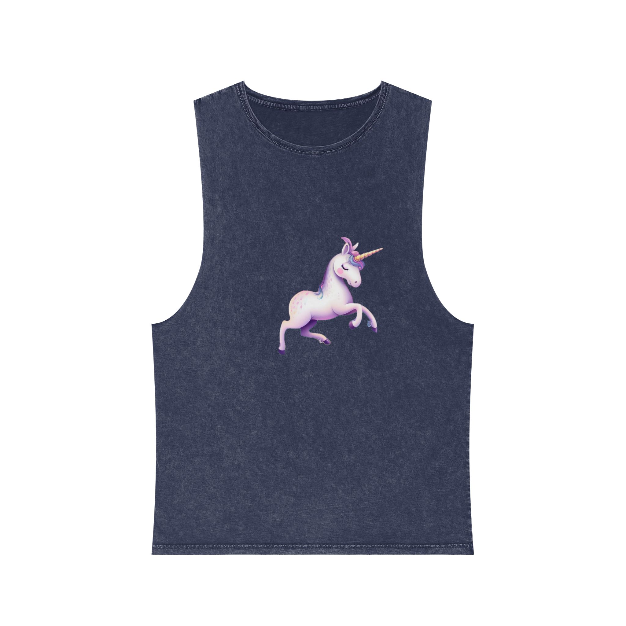 Beautiful Unicorn Running Magical Meadow Unicorn Background Images Whimsical Unicorn (47) Unisex Stonewash Tank Top - Image 13