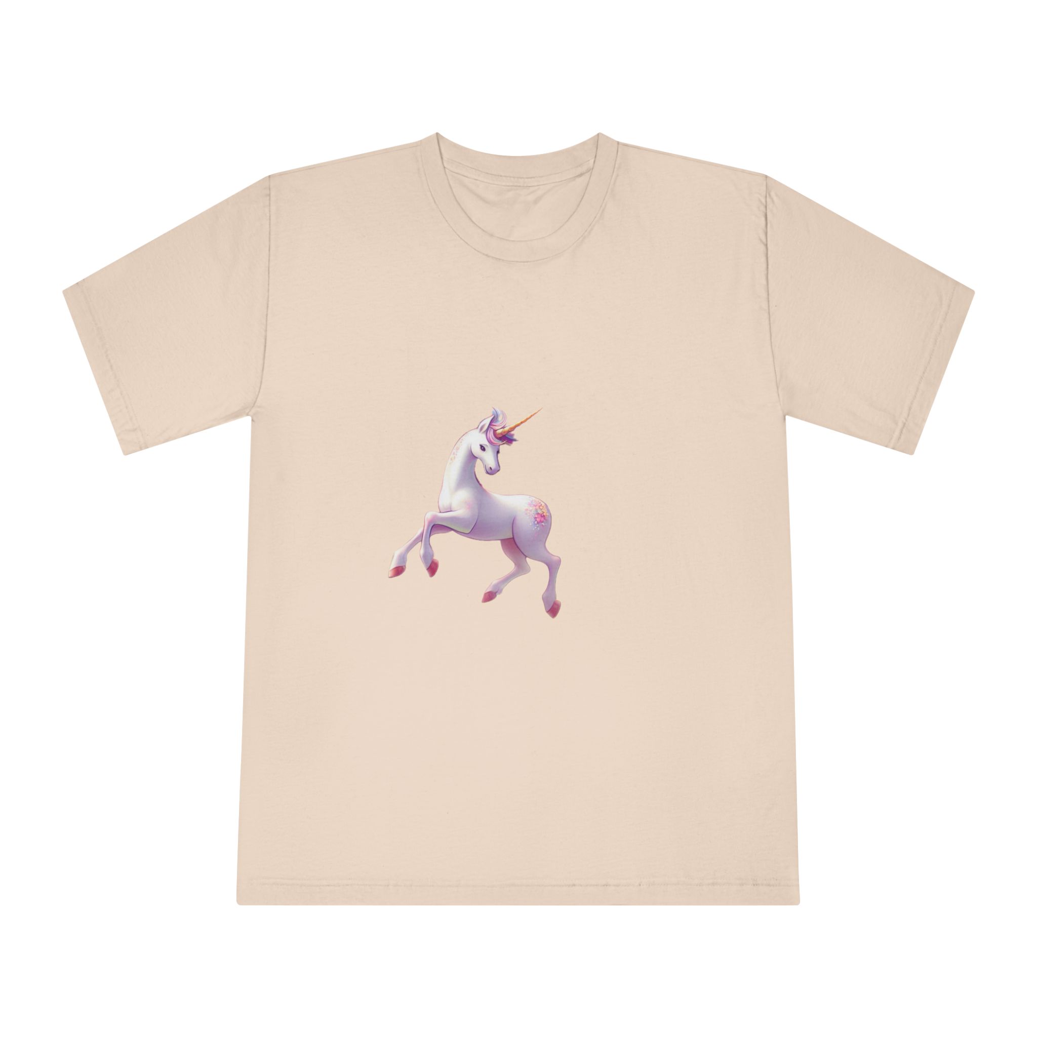 Beautiful Unicorn Running Magical Meadow Unicorn Background Images Whimsical Unicorn (44) Unisex Classic Crewneck T Shirt - Image 9