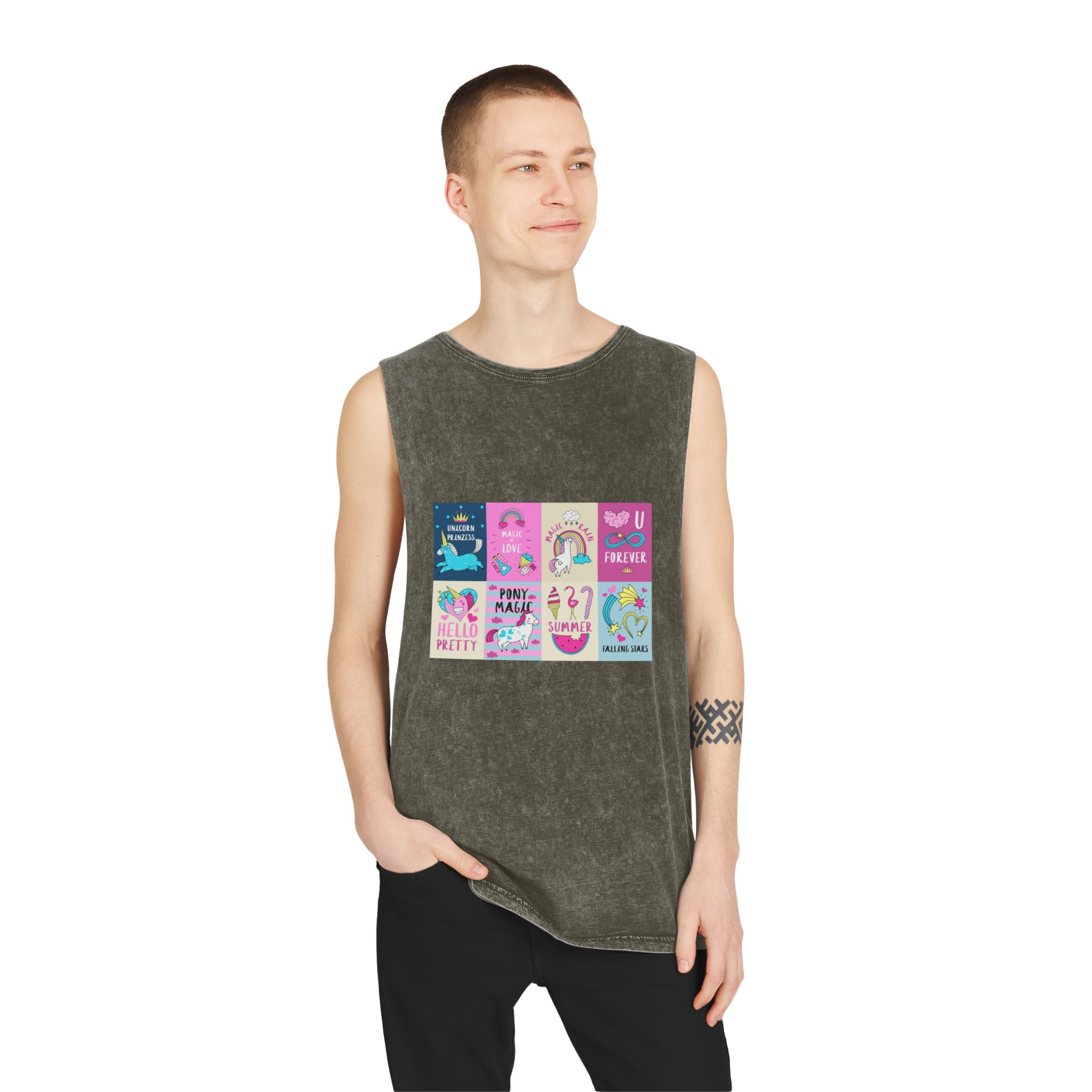 Unicorn V371 Unisex Stonewash Tank Top - Image 7