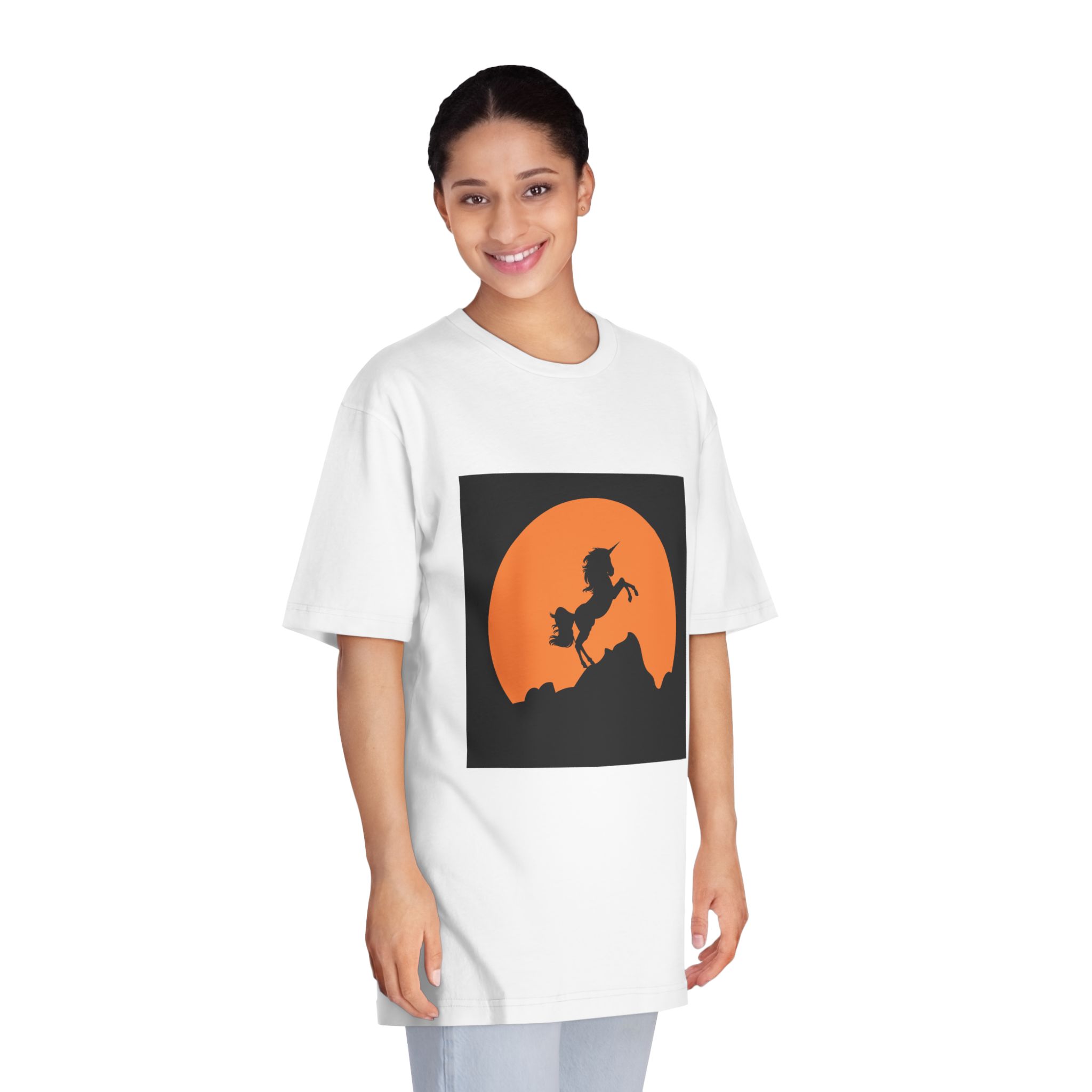 Unicorn Silhouette Unisex Classic Crewneck T Shirt - Image 3