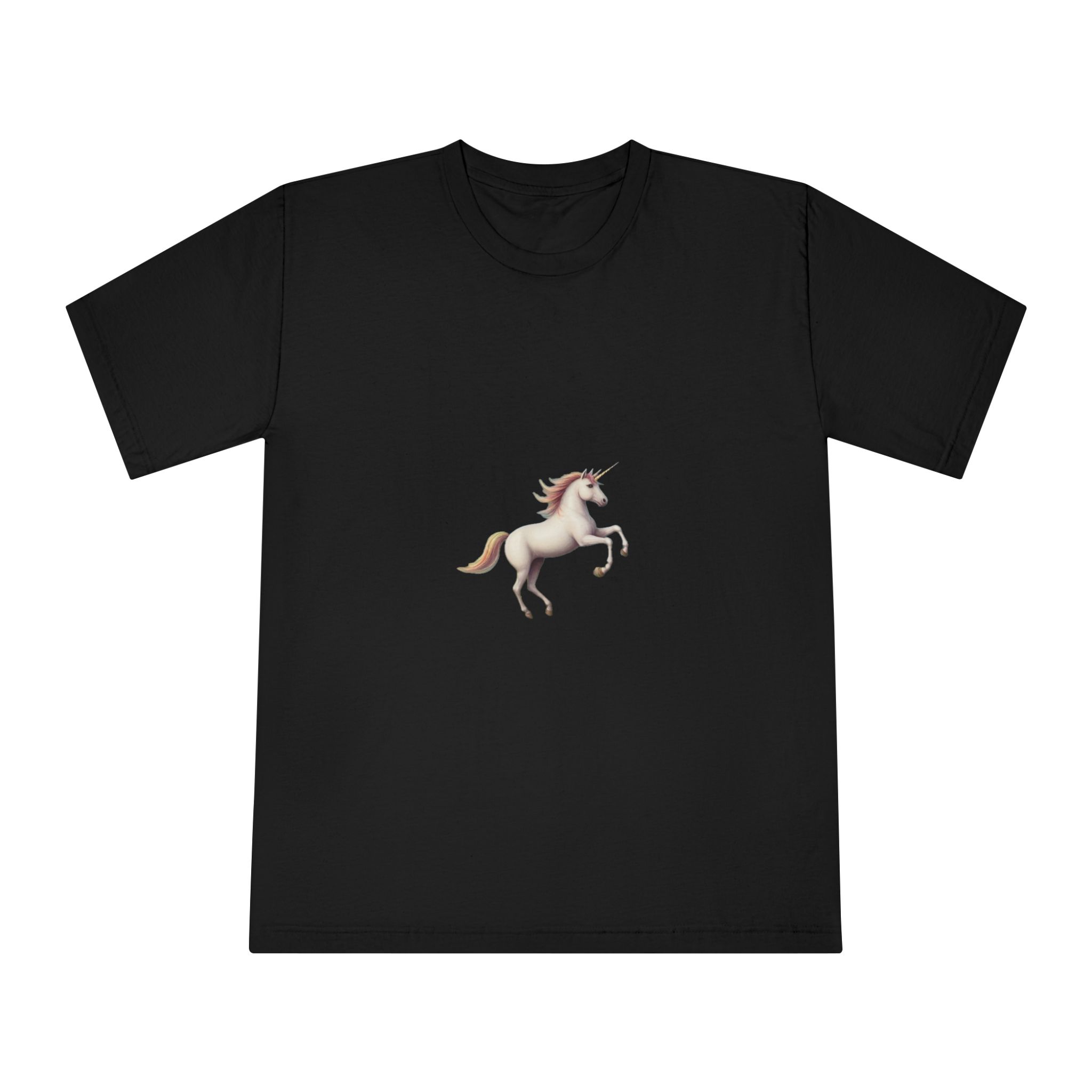 Beautiful Unicorn Running Magical Meadow Unicorn Background Images Whimsical Unicorn (42) Unisex Classic Crewneck T Shirt - Image 5