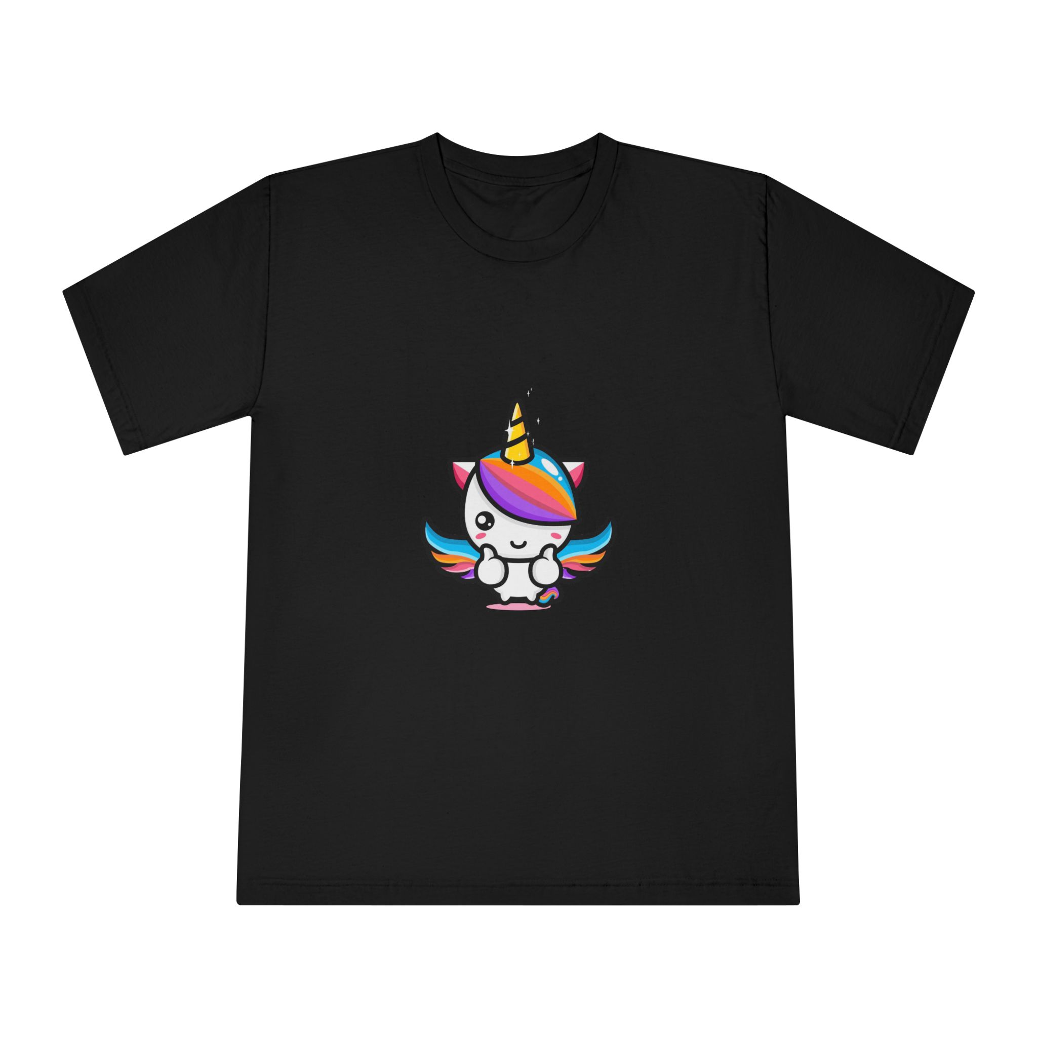 Cute Unicorn Mascot Design Unisex Classic Crewneck T Shirt - Image 5