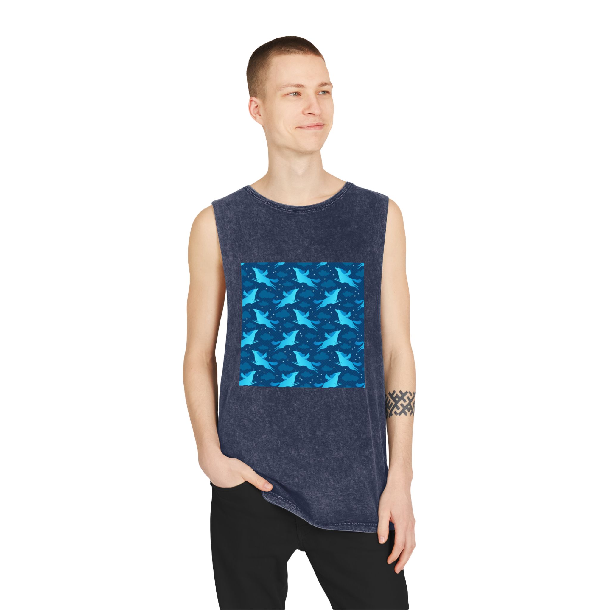 Unicorn V510 Unisex Stonewash Tank Top - Image 15