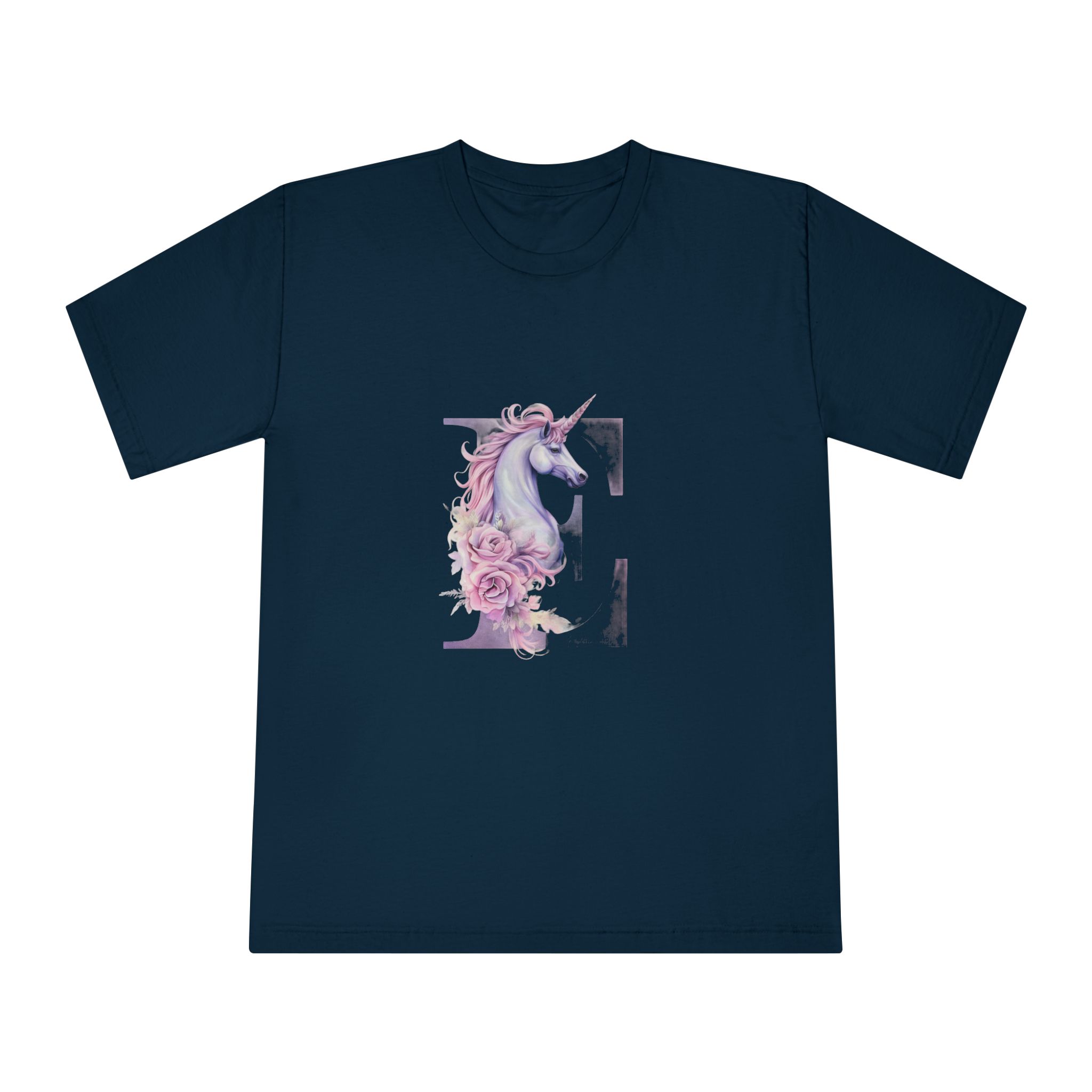 There Is Unicorn With Long Mane Flowers It Generative Ai (1) Unisex Classic Crewneck T Shirt - Image 17