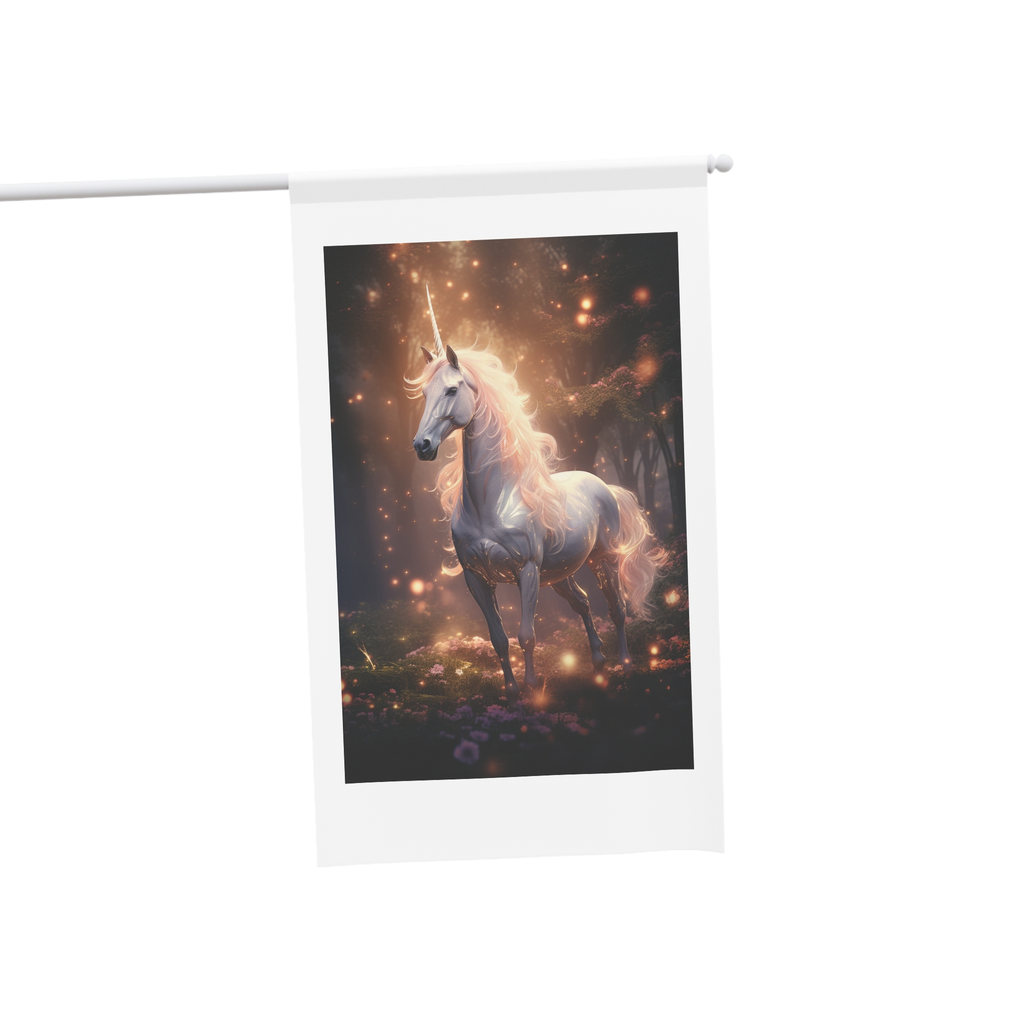 Unicorn With Light Shining Its Mane House Banner - Image 3