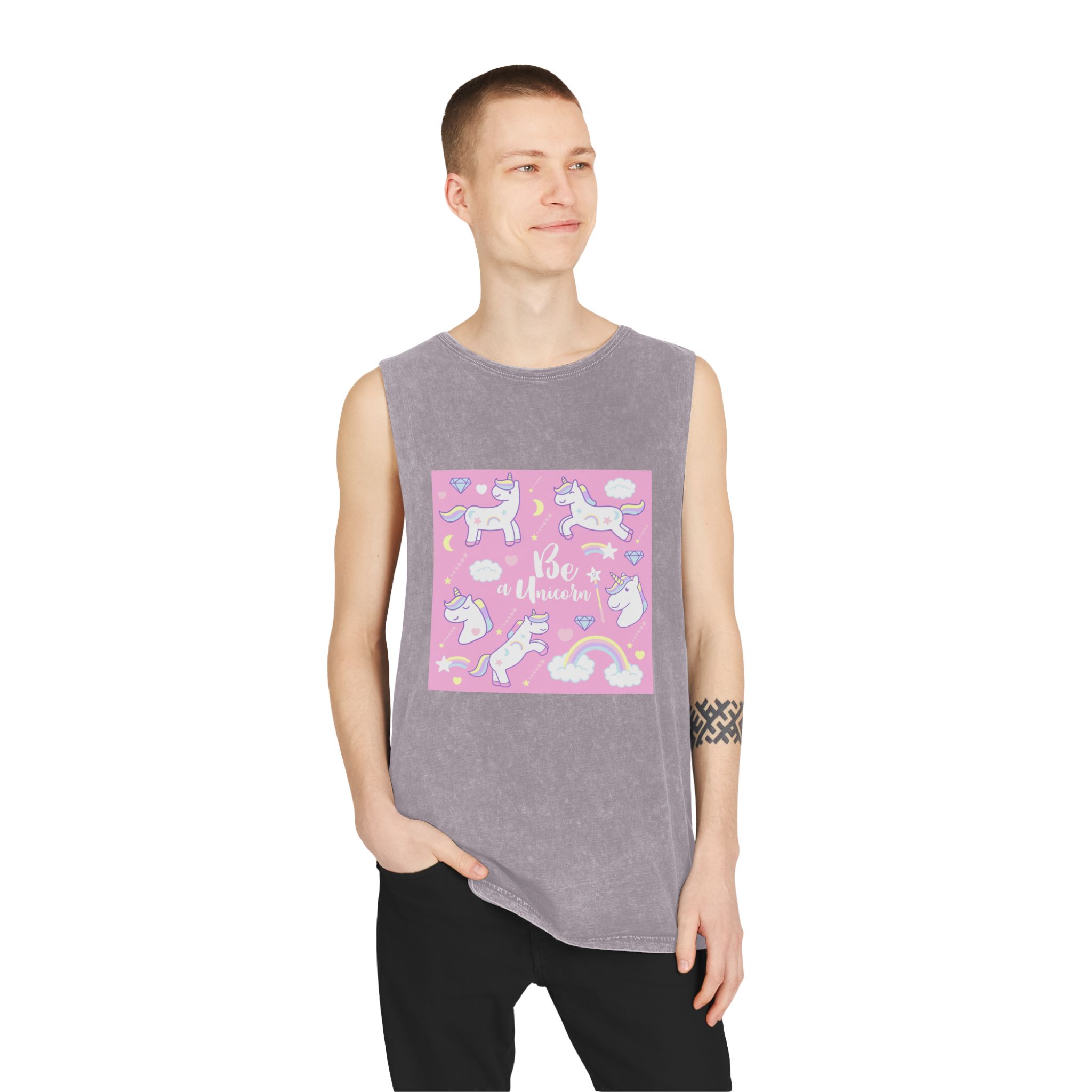 Unicorn V448 Unisex Stonewash Tank Top - Image 19