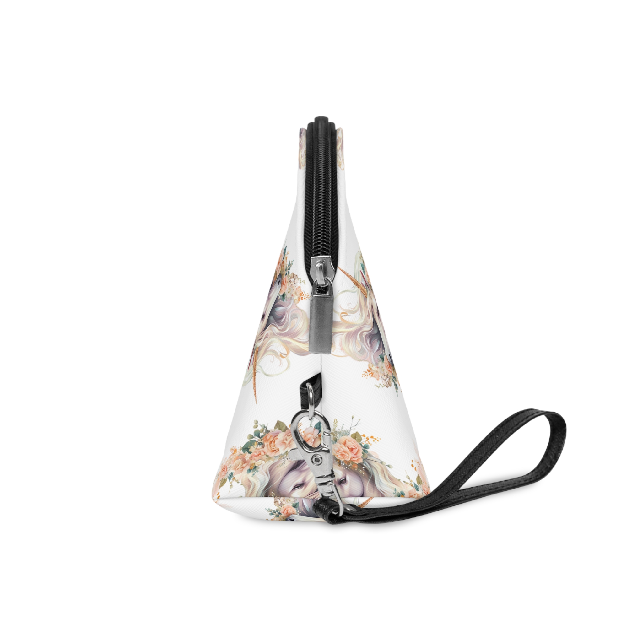 Beautiful Unicorn Card Template With Floral Wreath Generative Ai Makeup Bag - Image 3