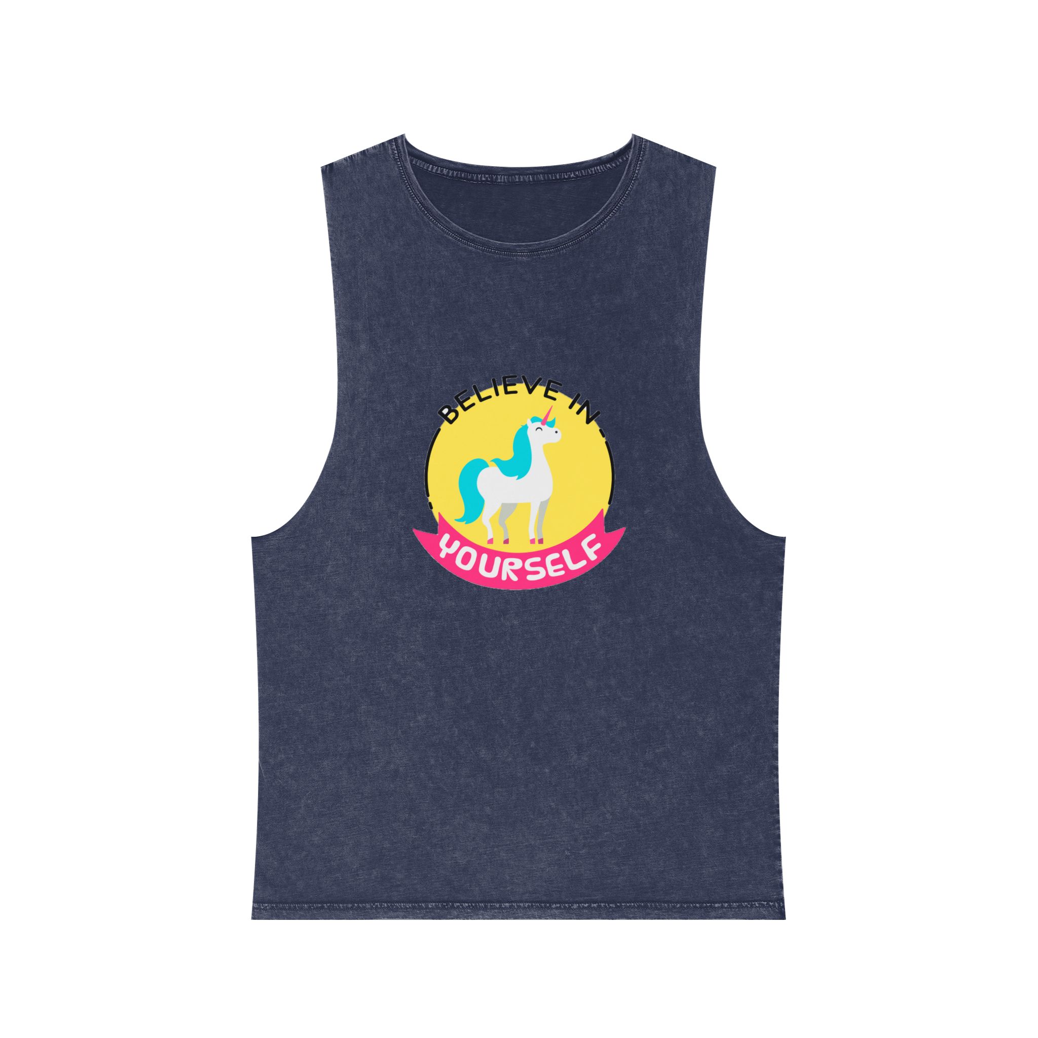 Belive In Your Self Unisex Stonewash Tank Top - Image 13