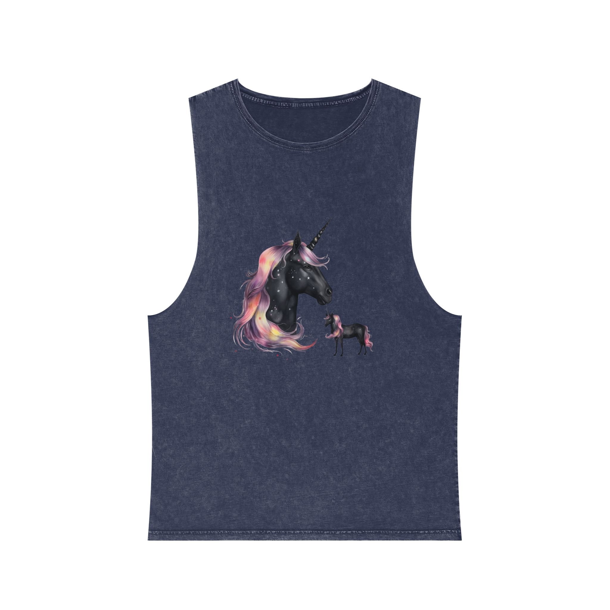 There Is Unicorn Star Sky Generative Ai Unisex Stonewash Tank Top - Image 13