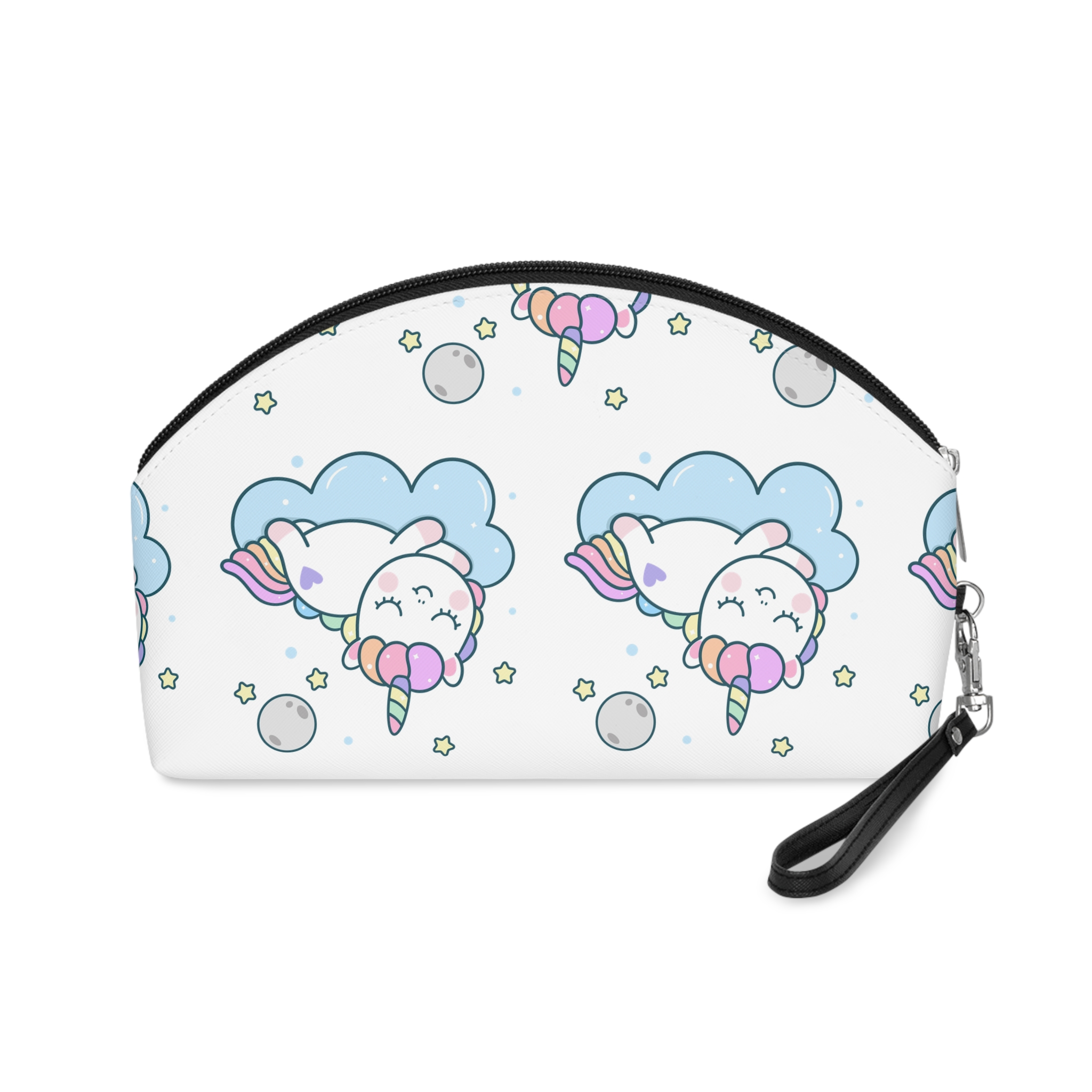 Kawaii Unicorn Vector Character Sleep With Moon Makeup Bag - Image 2