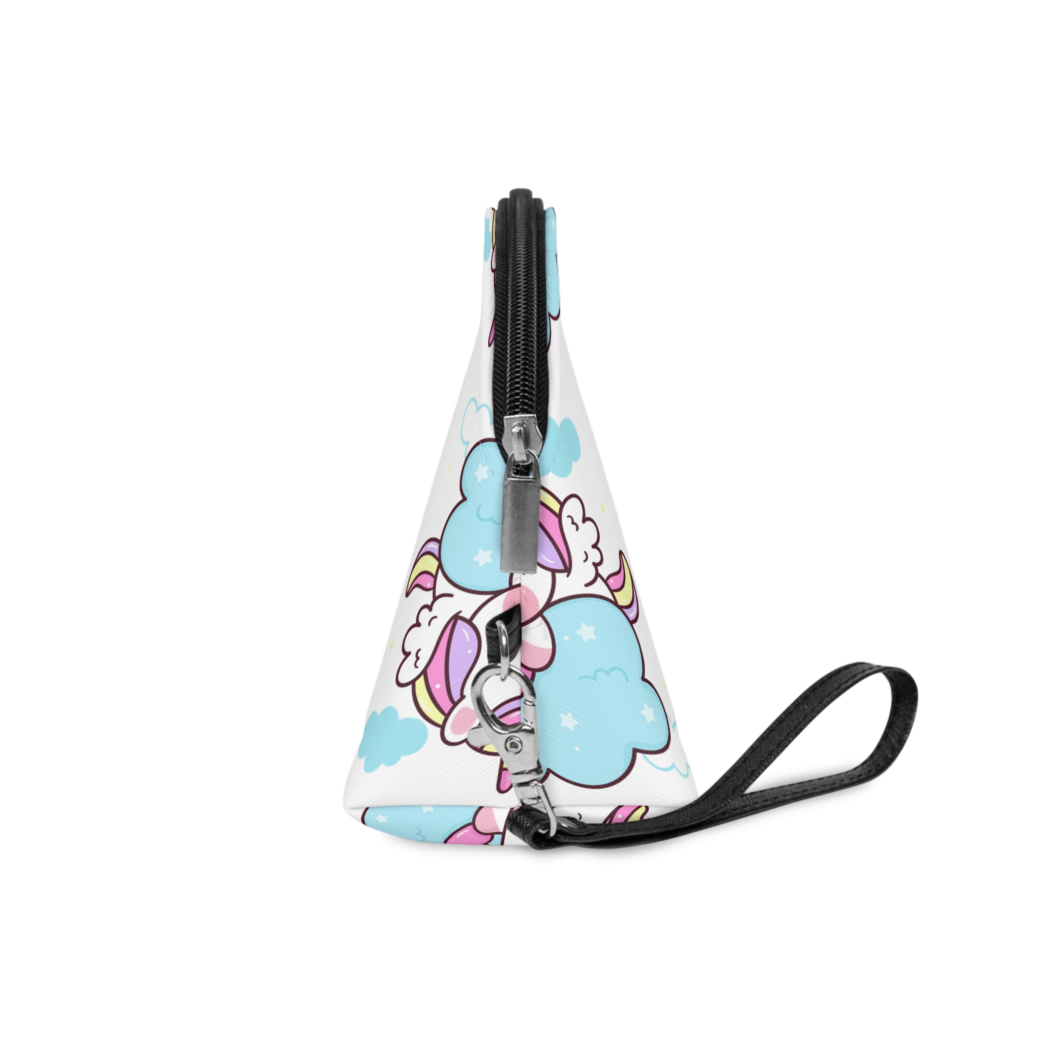 Cute Unicorn Pegasus Cartoon Sleep Holding Heart Cloud Kawaii Animal Makeup Bag - Image 3