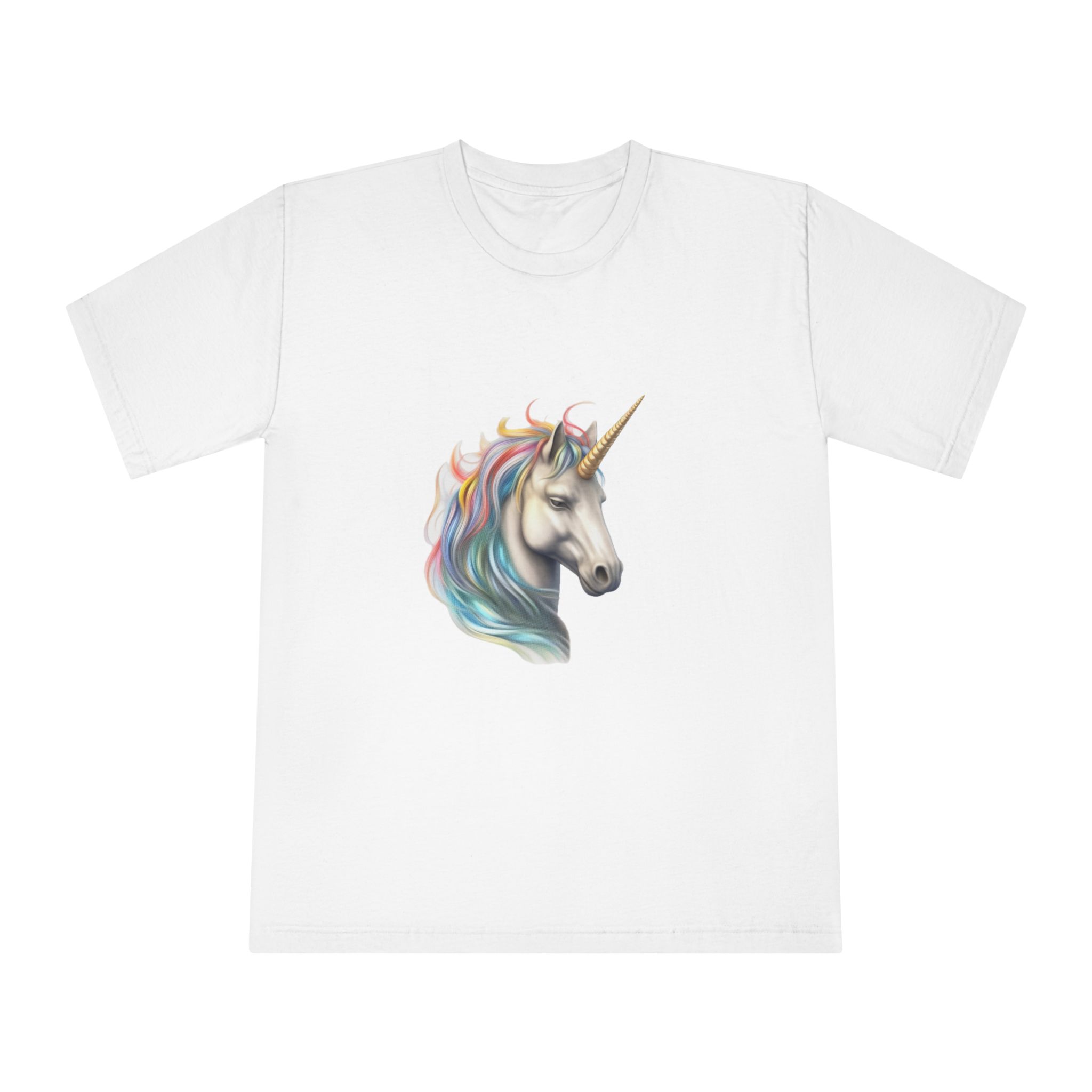 There Is Drawing Unicorn With Colorful Mane Generative Ai Unisex Classic Crewneck T Shirt