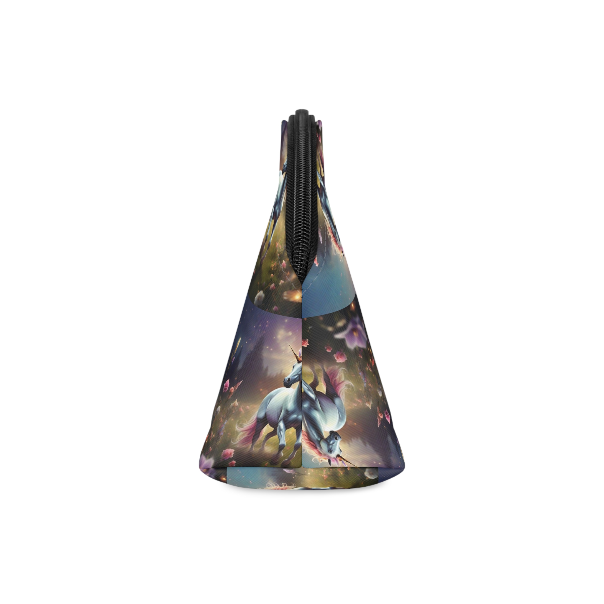 Beautiful Unicorn Running Magical Meadow Unicorn Background Images Whimsical Unicorn (20) Makeup Bag - Image 4