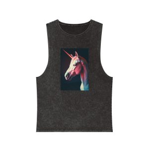 Magical Mythical Unicorn Fantasy Creature Unisex Stonewash Tank Top