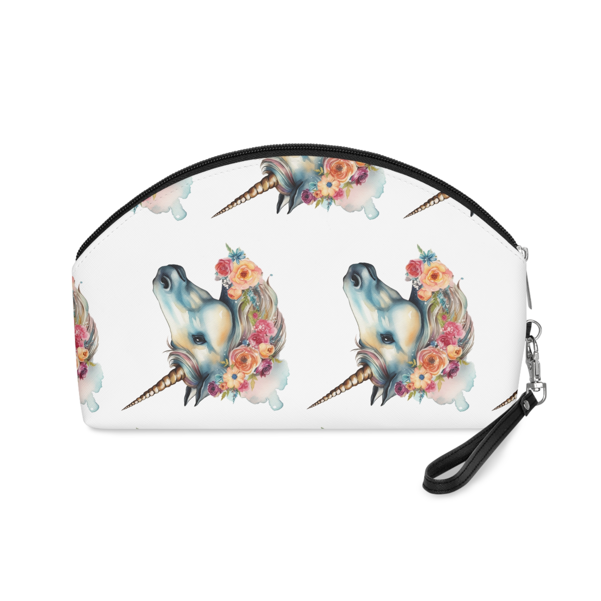 Unicorn With Flower Crown (1) Makeup Bag - Image 2
