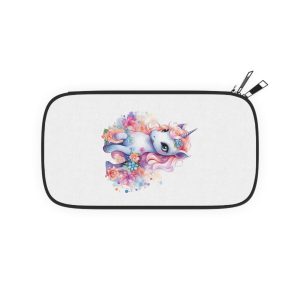 Cute Colorful Magic Unicorn With Flowers Watercolor Style (12) Passport Wallet