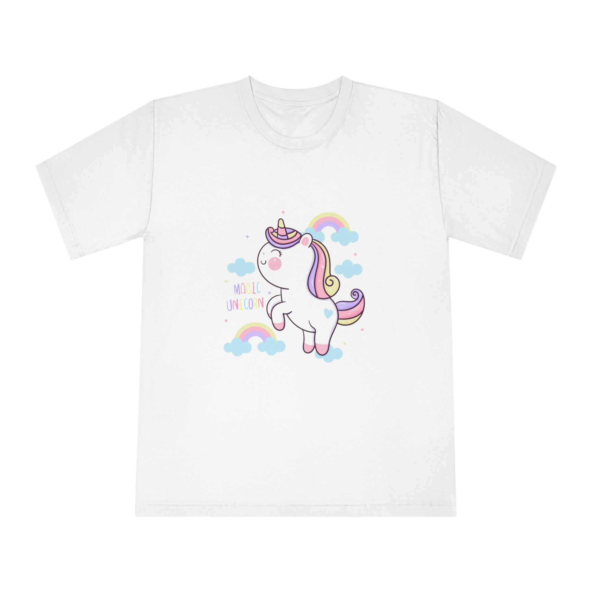 Cute Unicorn Cartoon Magic Rainbow Kawaii Pony Unisex Classic Crewneck T Shirt
