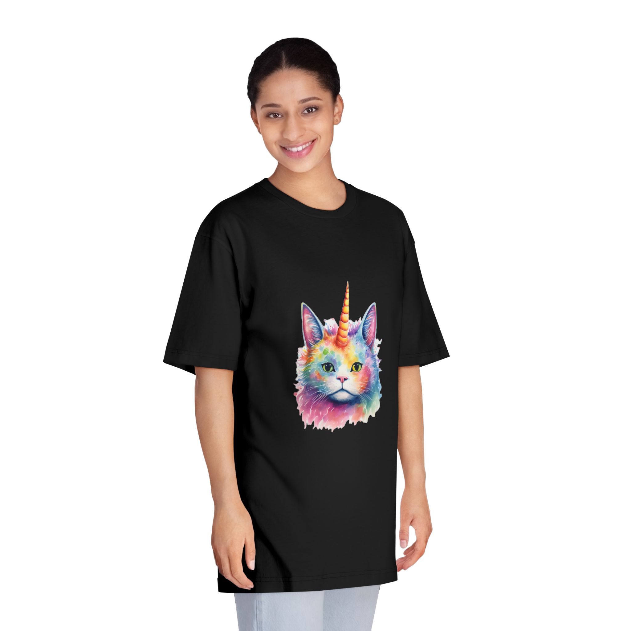 There Is Cat With Unicorn Horn Its Head Generative Ai Unisex Classic Crewneck T Shirt - Image 7