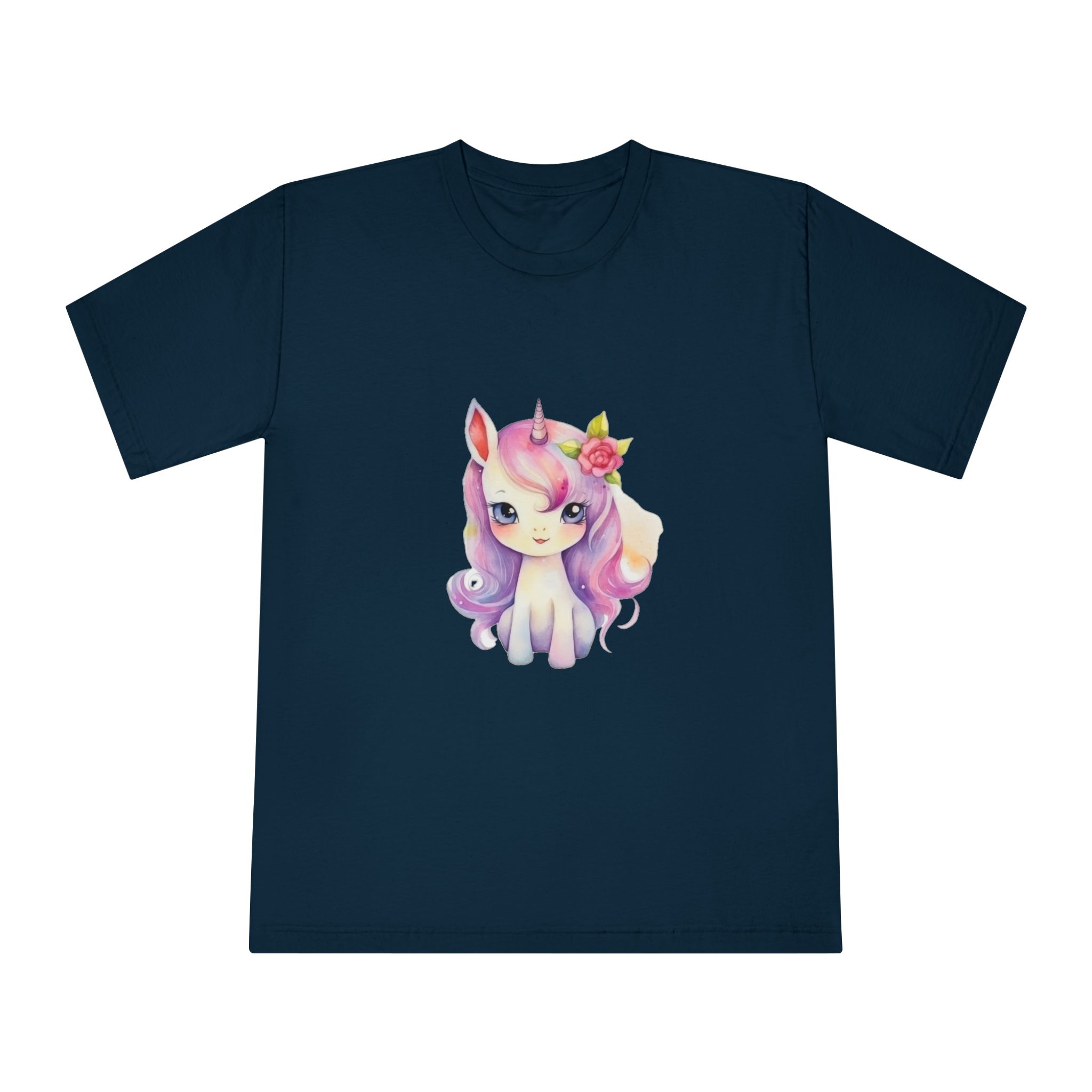 Watercolor Cute Unicorn Isolated Unisex Classic Crewneck T Shirt - Image 17