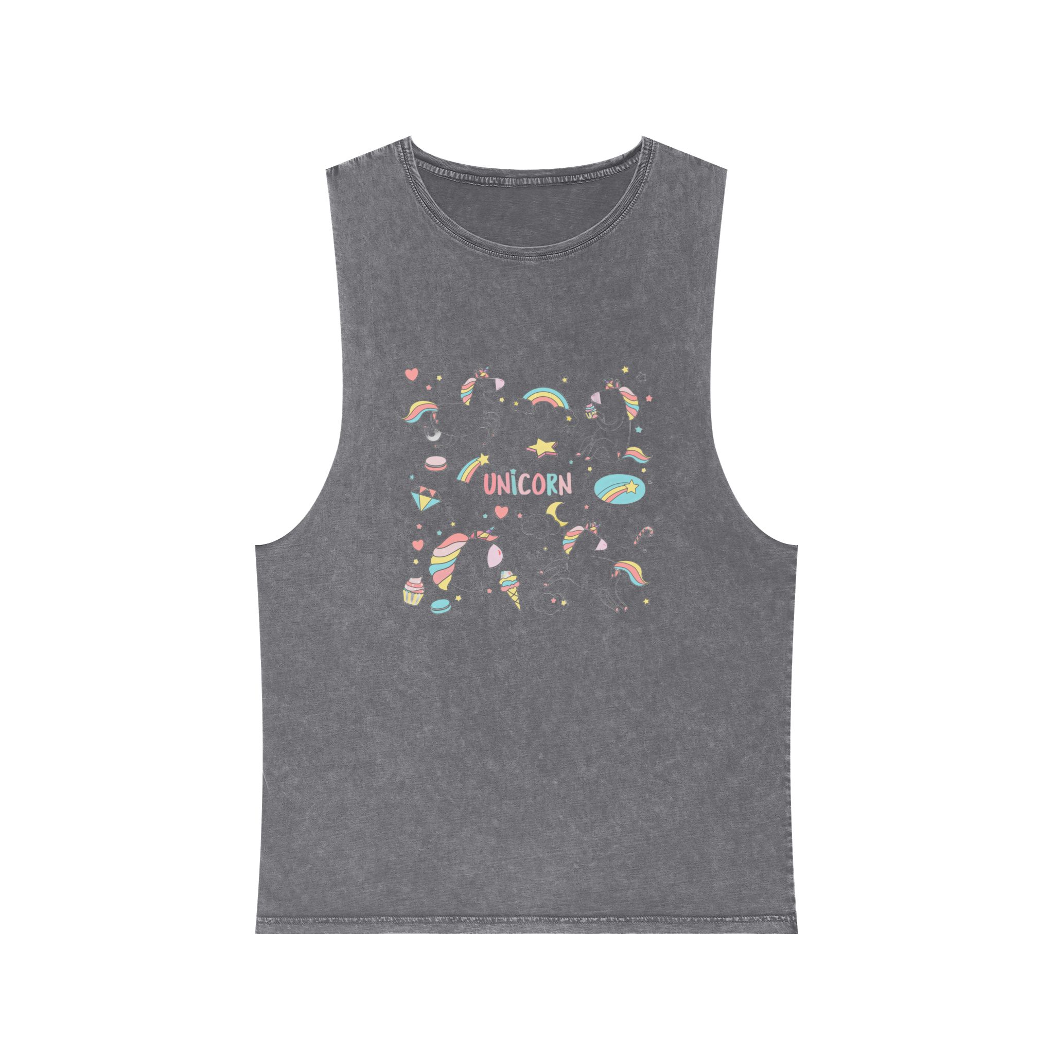 Unicorn V141 Unisex Stonewash Tank Top - Image 9