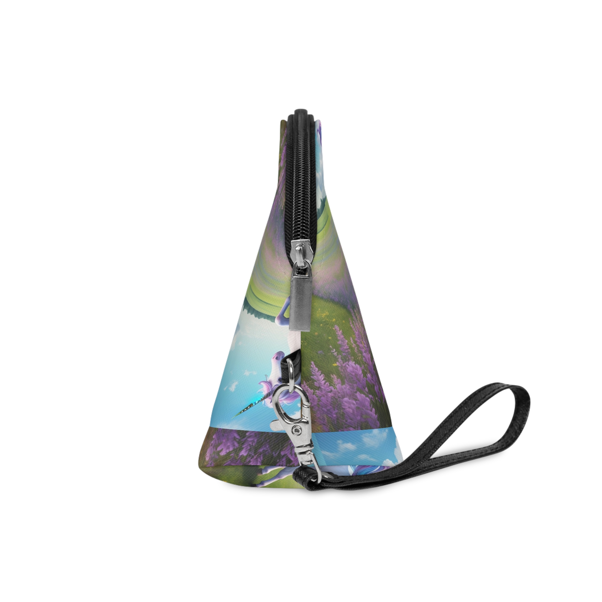 Beautiful Unicorn Running Magical Meadow Unicorn Background Images Whimsical Unicorn (48) Makeup Bag - Image 3