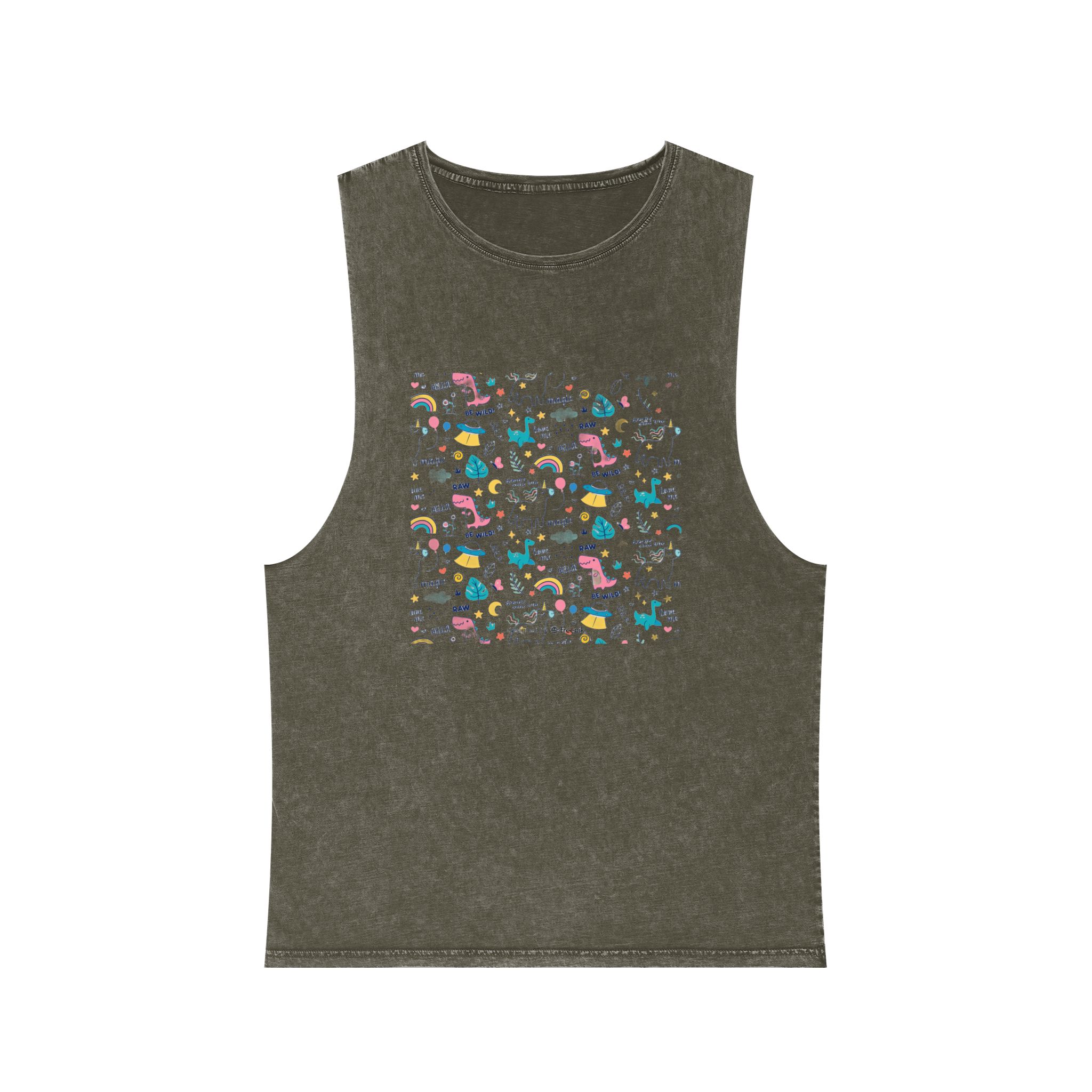 Unicorn V156 Unisex Stonewash Tank Top - Image 5