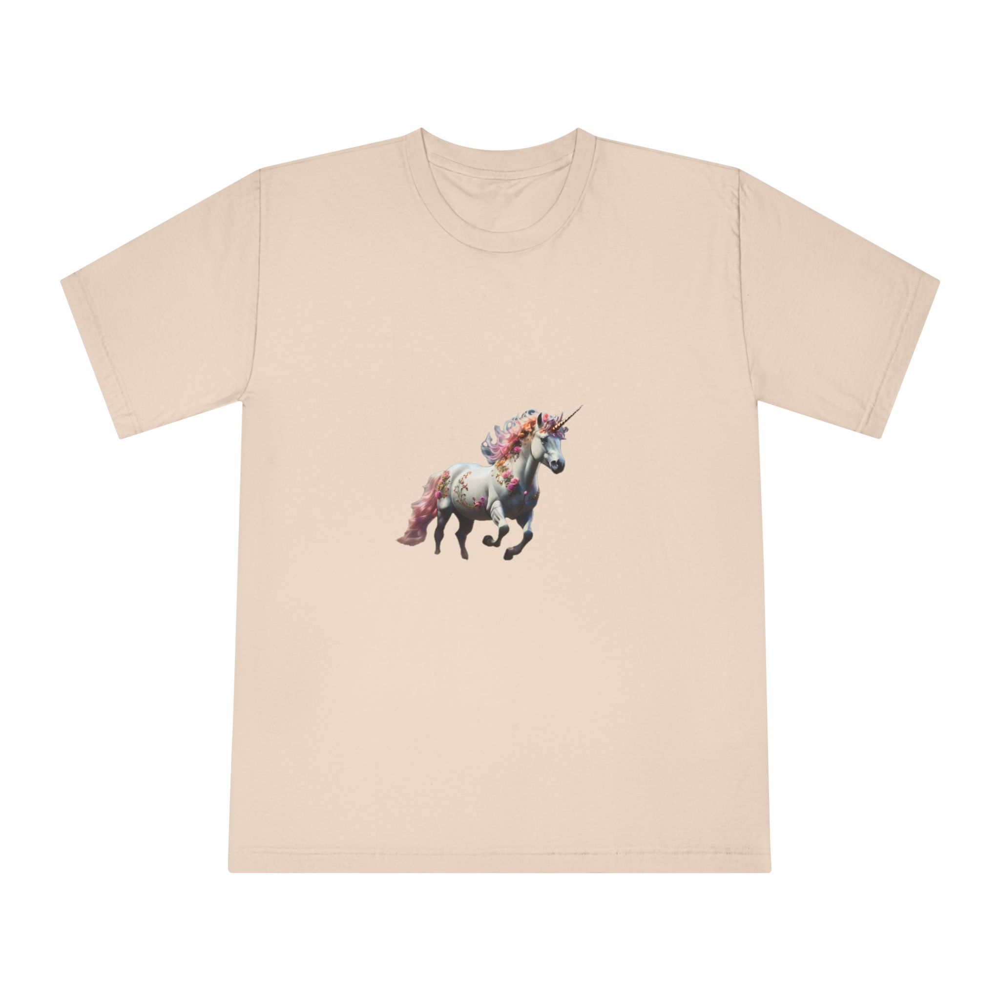 Beautiful Unicorn Running Magical Meadow Unicorn Background Images Whimsical Unicorn (27) Unisex Classic Crewneck T Shirt - Image 9
