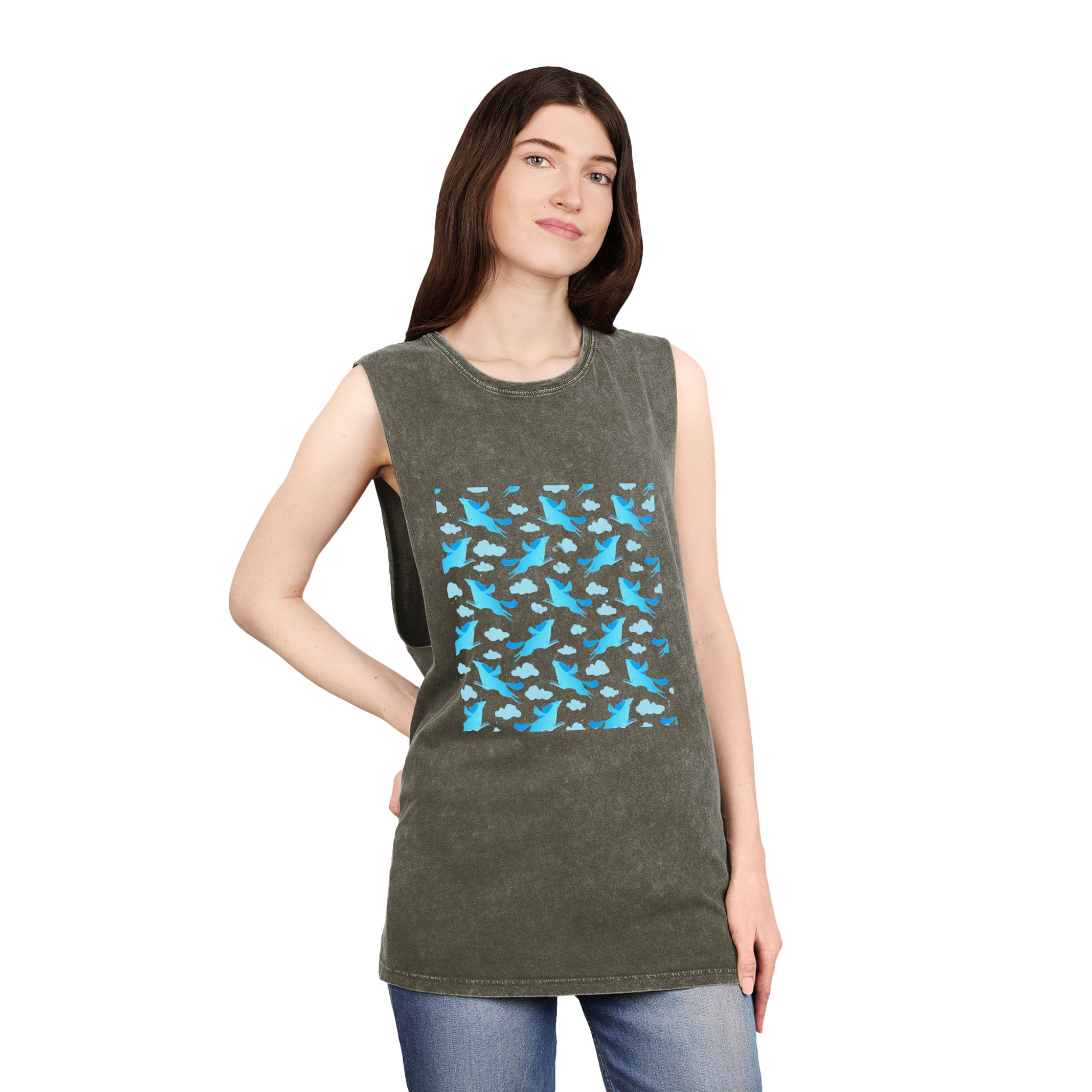 Unicorn V511 Unisex Stonewash Tank Top - Image 8