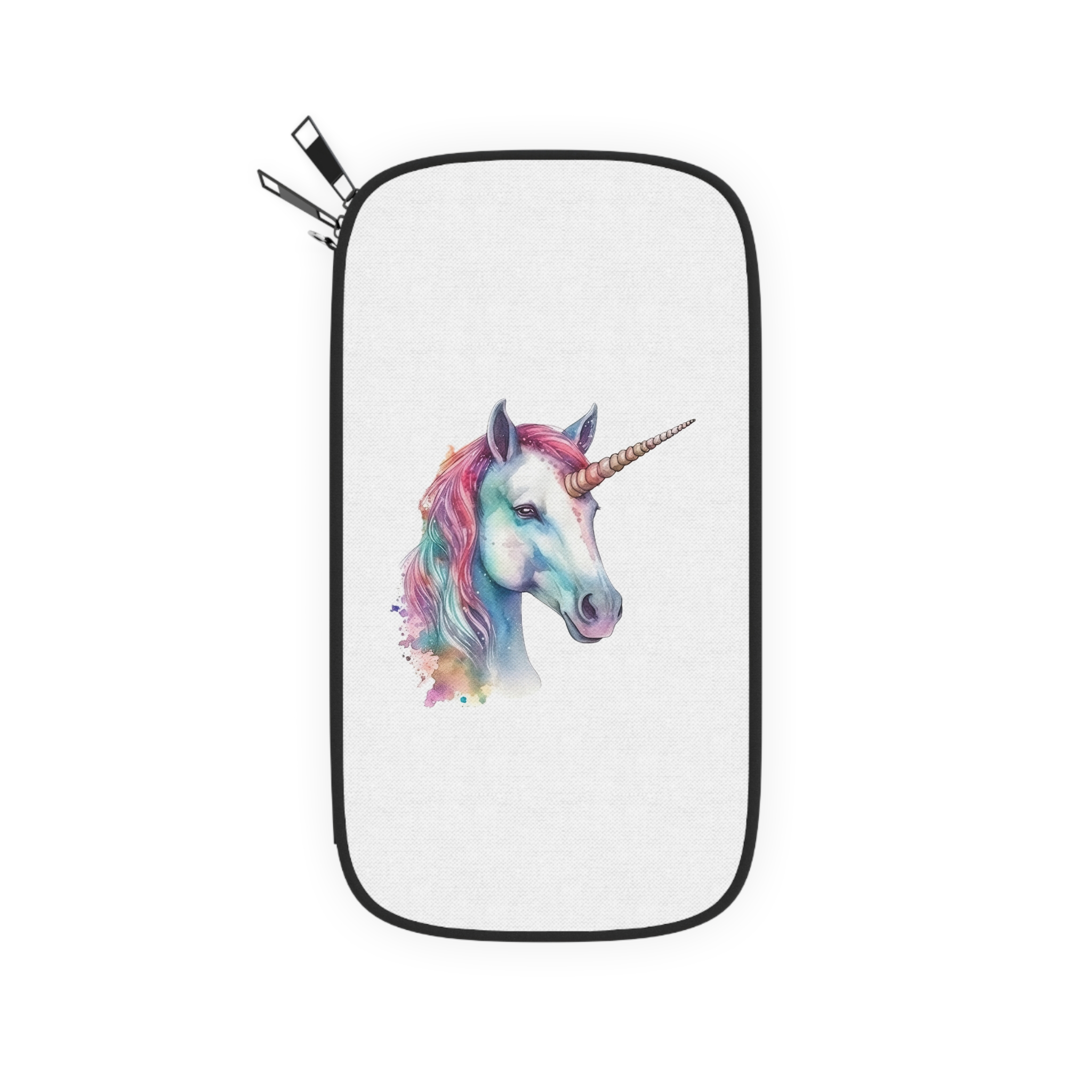 Cute Watercolor Unicorn Illustration Ai Generativexa (1) Passport Wallet - Image 2