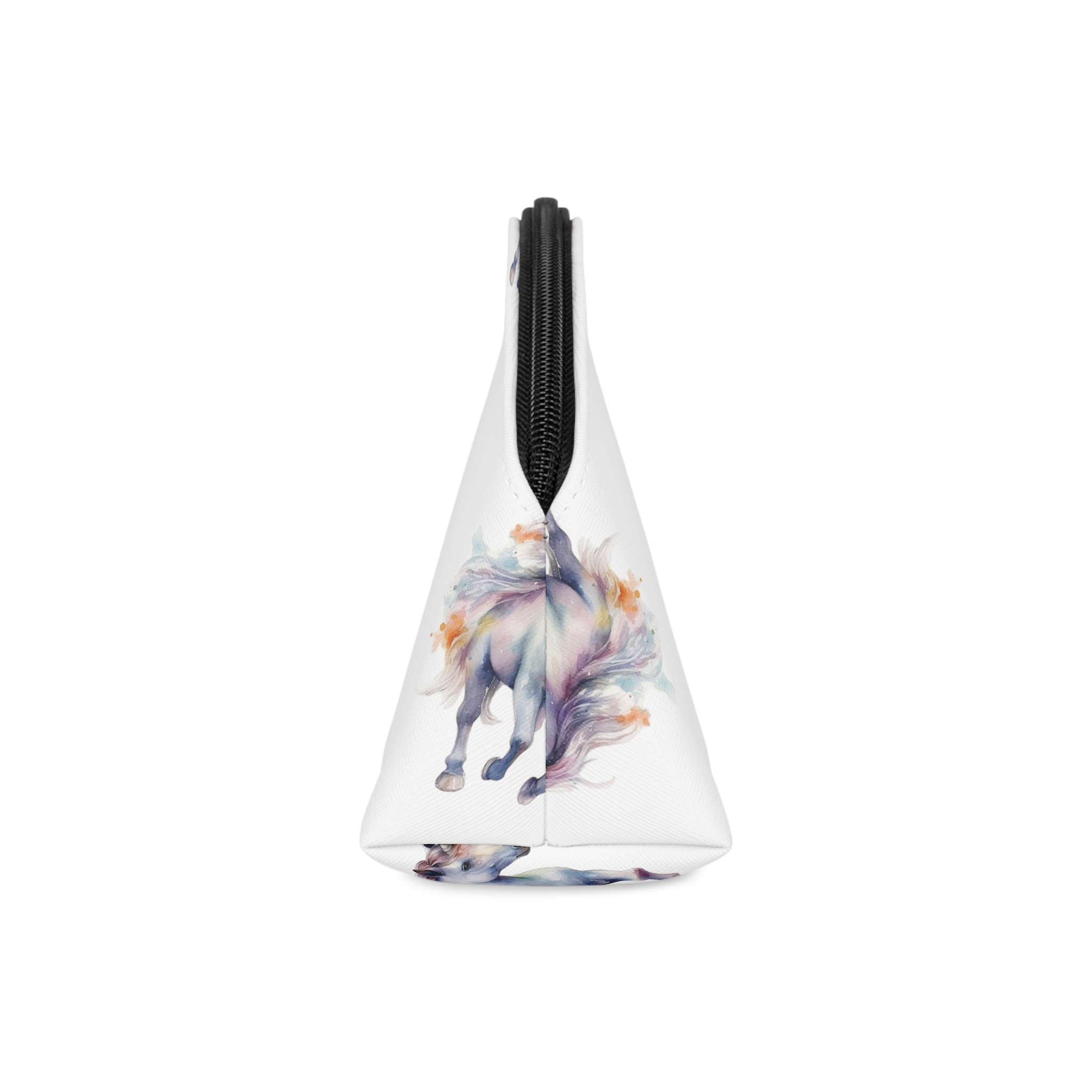 Painting Unicorn With Long Mane Colorful Mane Generative Ai (4) Makeup Bag - Image 4