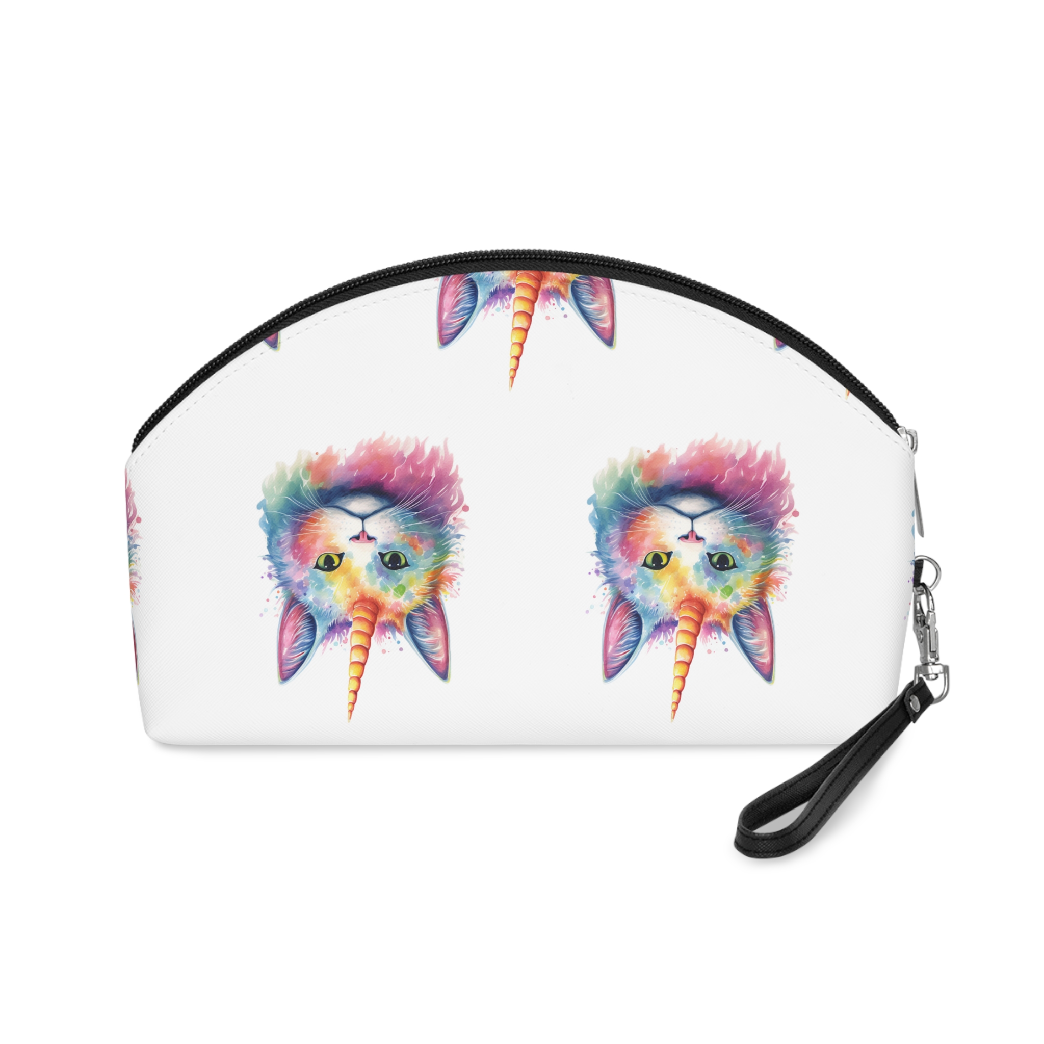 There Is Cat With Unicorn Horn Its Head Generative Ai Makeup Bag - Image 2