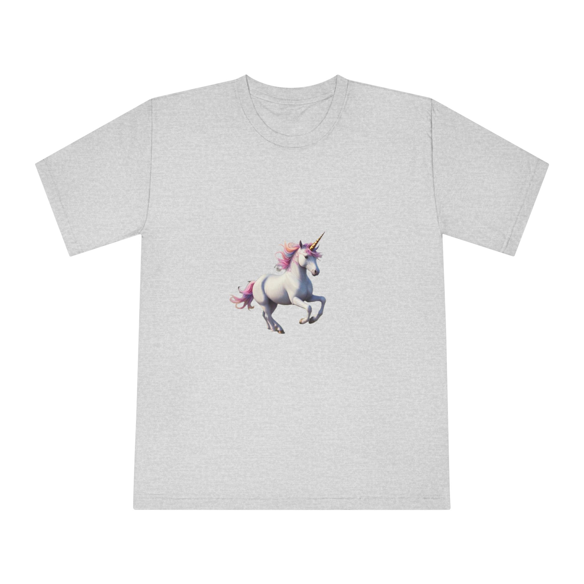 Beautiful Unicorn Running Magical Meadow Unicorn Background Images Whimsical Unicorn (6) Unisex Classic Crewneck T Shirt - Image 13