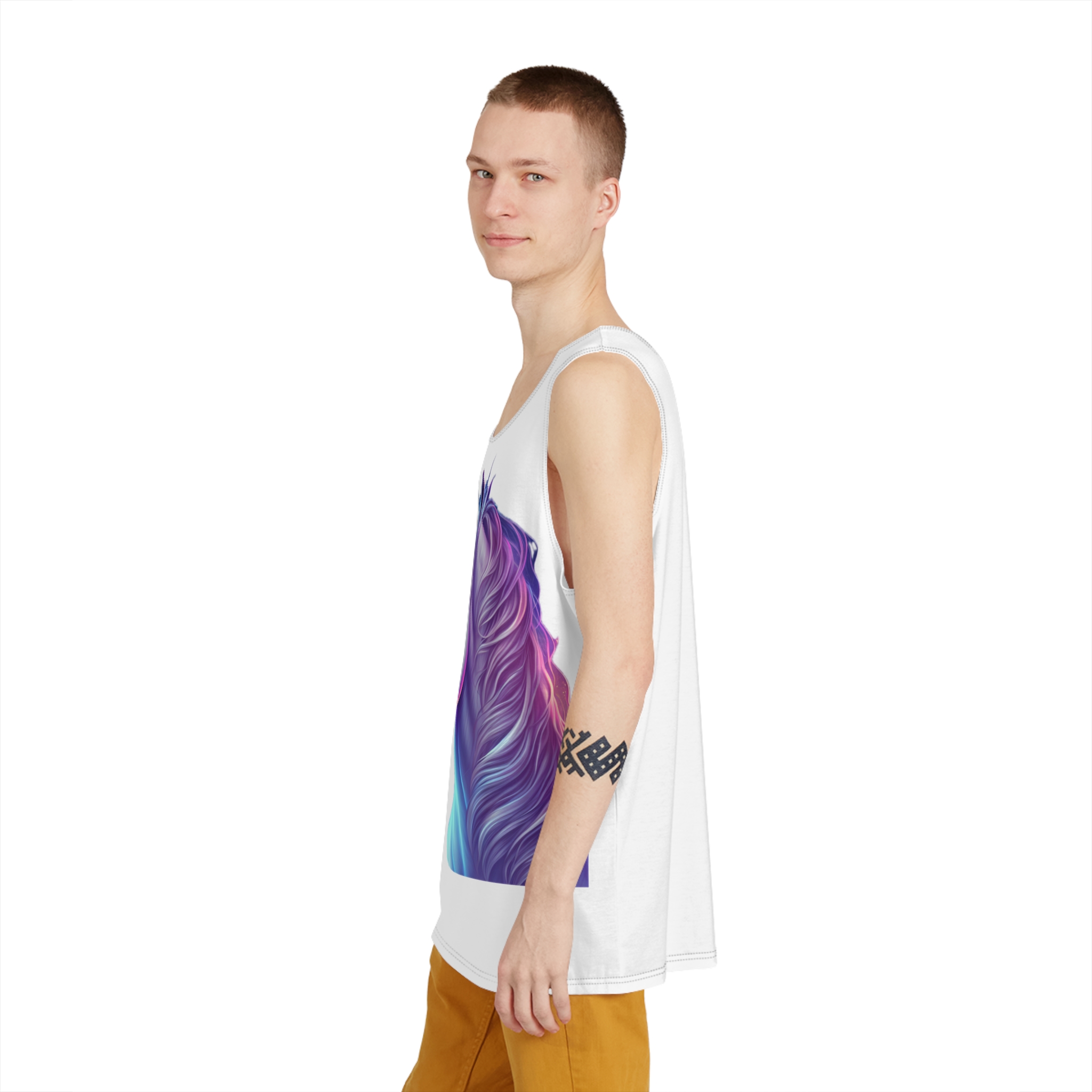 Adorable Colorful Unicorn Copy Mens Tank Aop