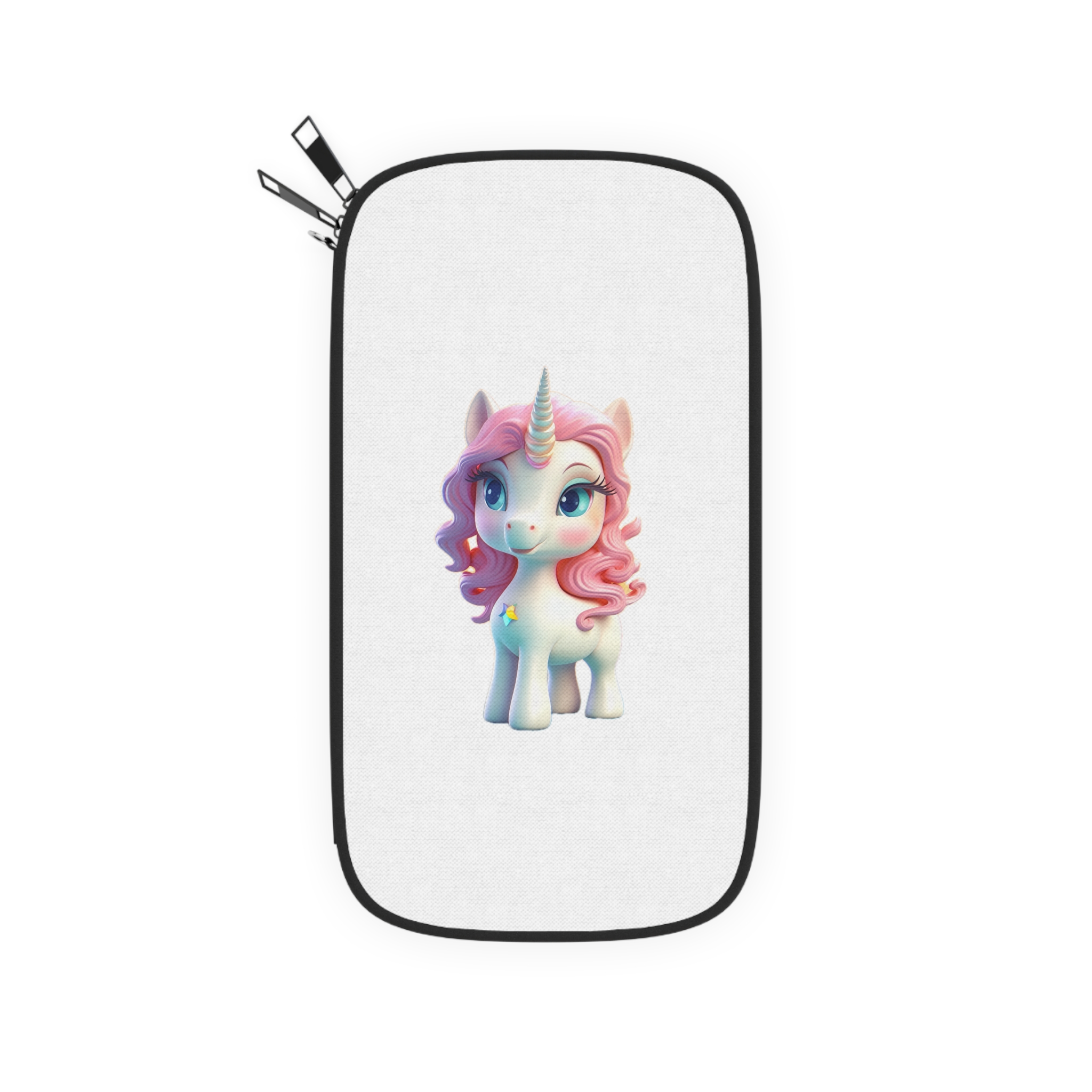 Colorful Cartoon Animated 3d Unicorn Children (14) Passport Wallet - Image 2