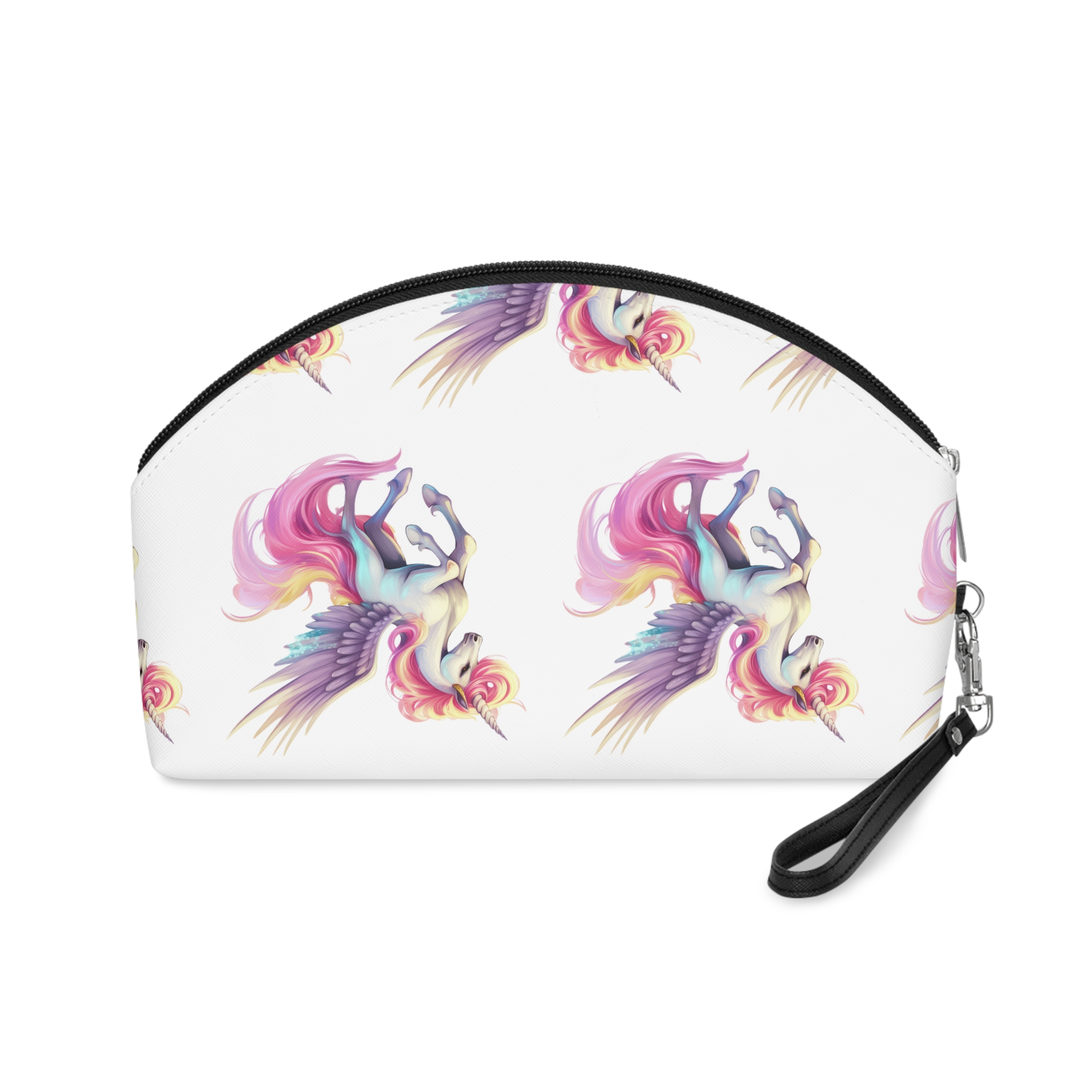 Unicorn With Wings Pink Mane Makeup Bag - Image 2