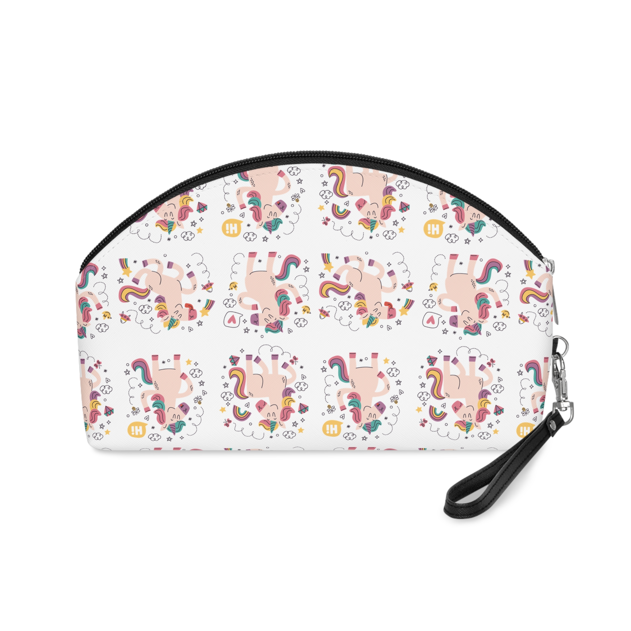 Doodle Hand Drawn Unicorn Stickers Makeup Bag - Image 2
