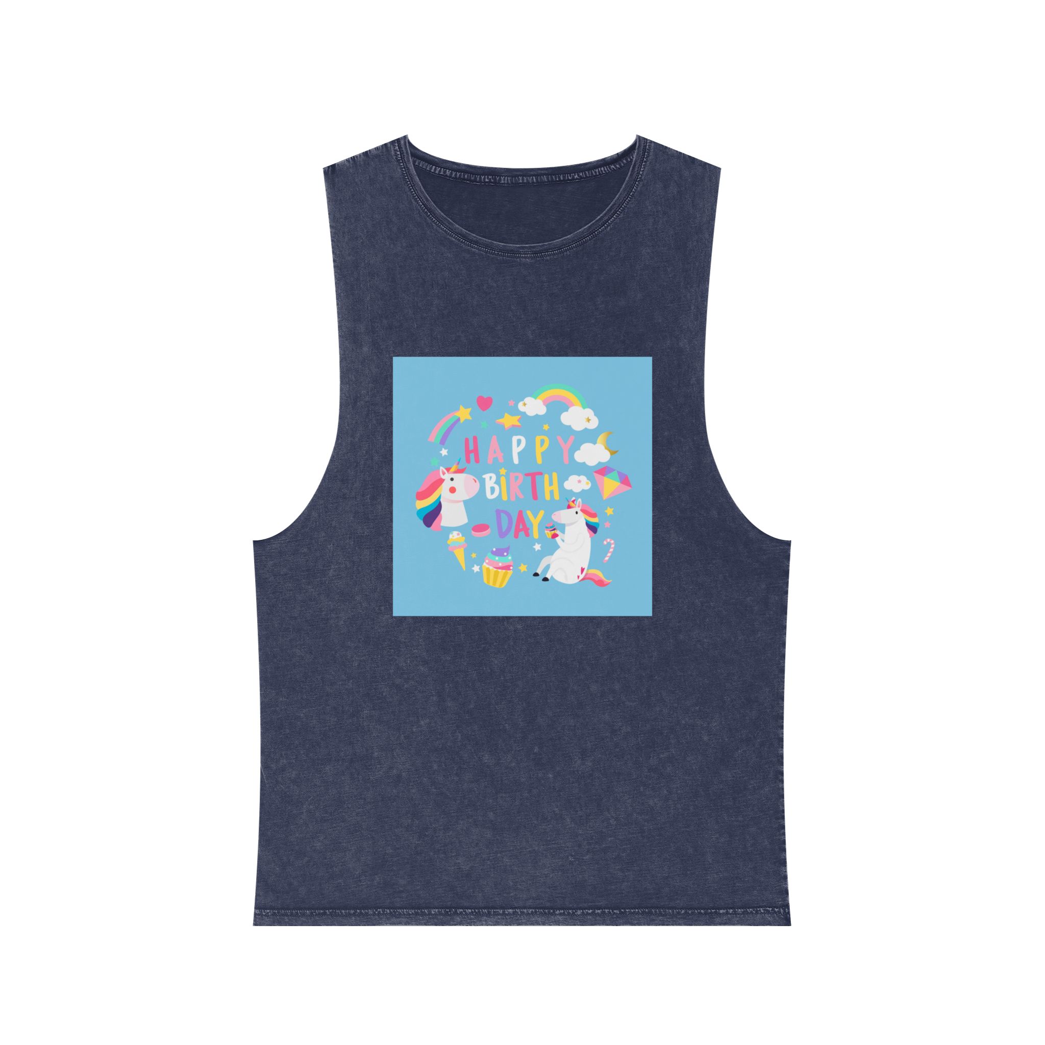 Unicorn V144 Unisex Stonewash Tank Top - Image 13