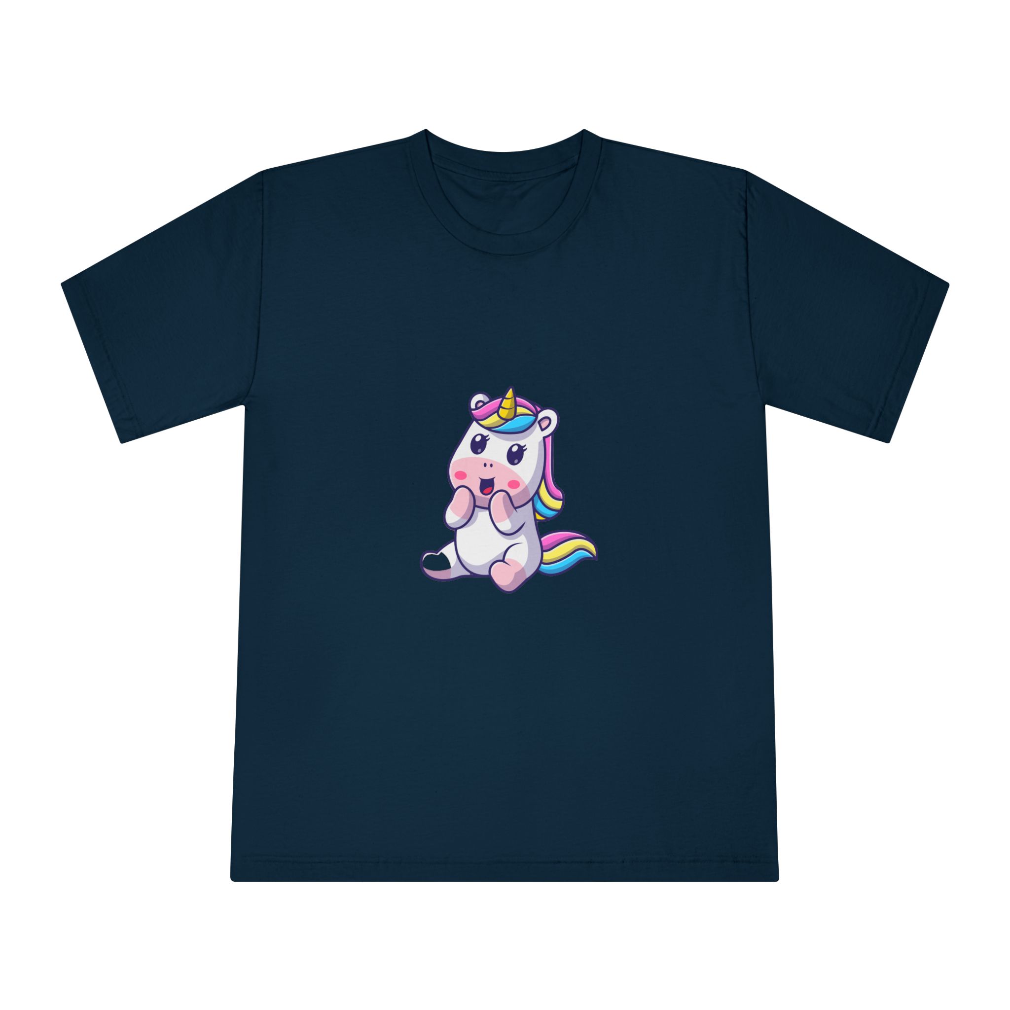 Cute Unicorn Happy Unisex Classic Crewneck T Shirt - Image 17